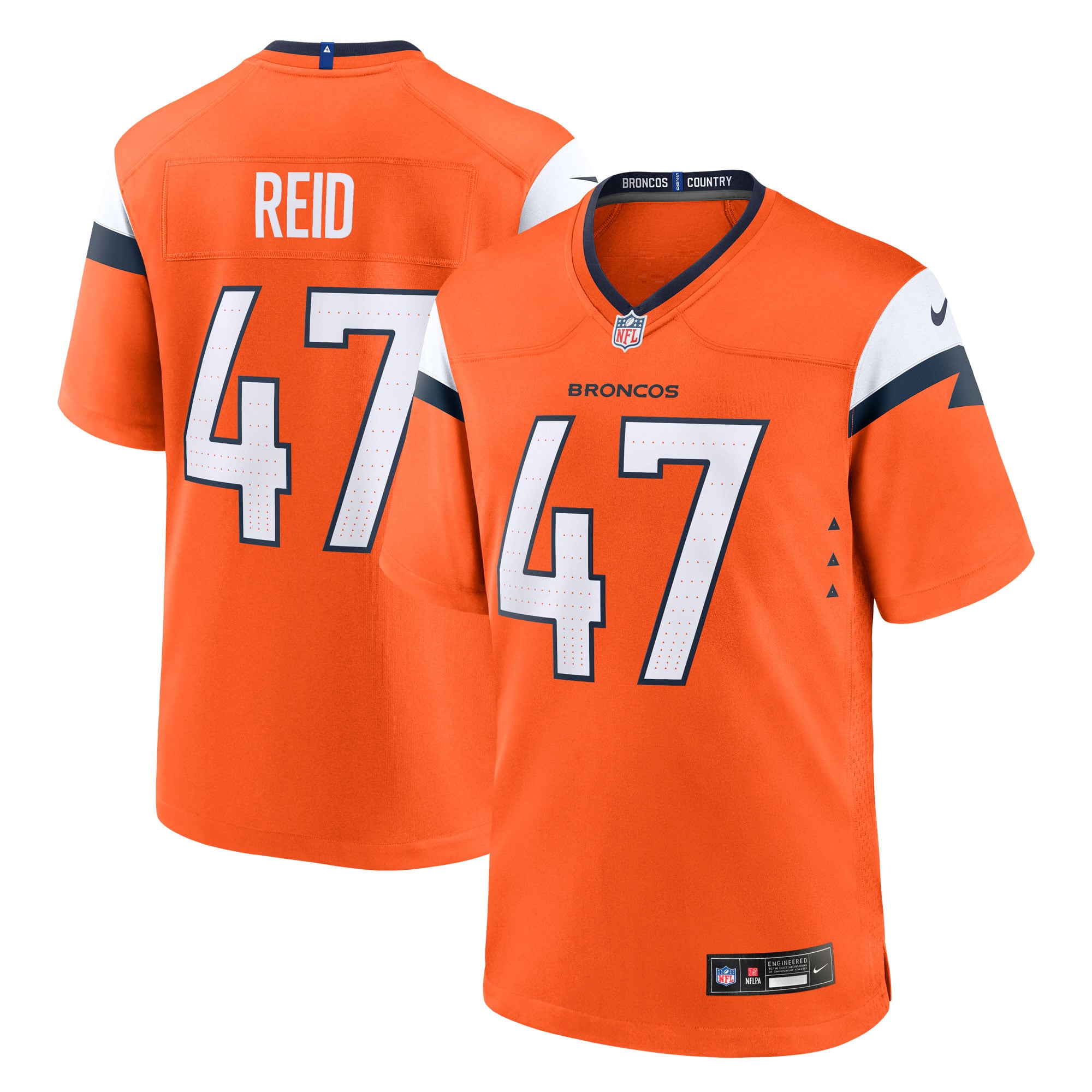 Karene Reid Denver Broncos Game Jersey Orange NFL Football Fan Wear