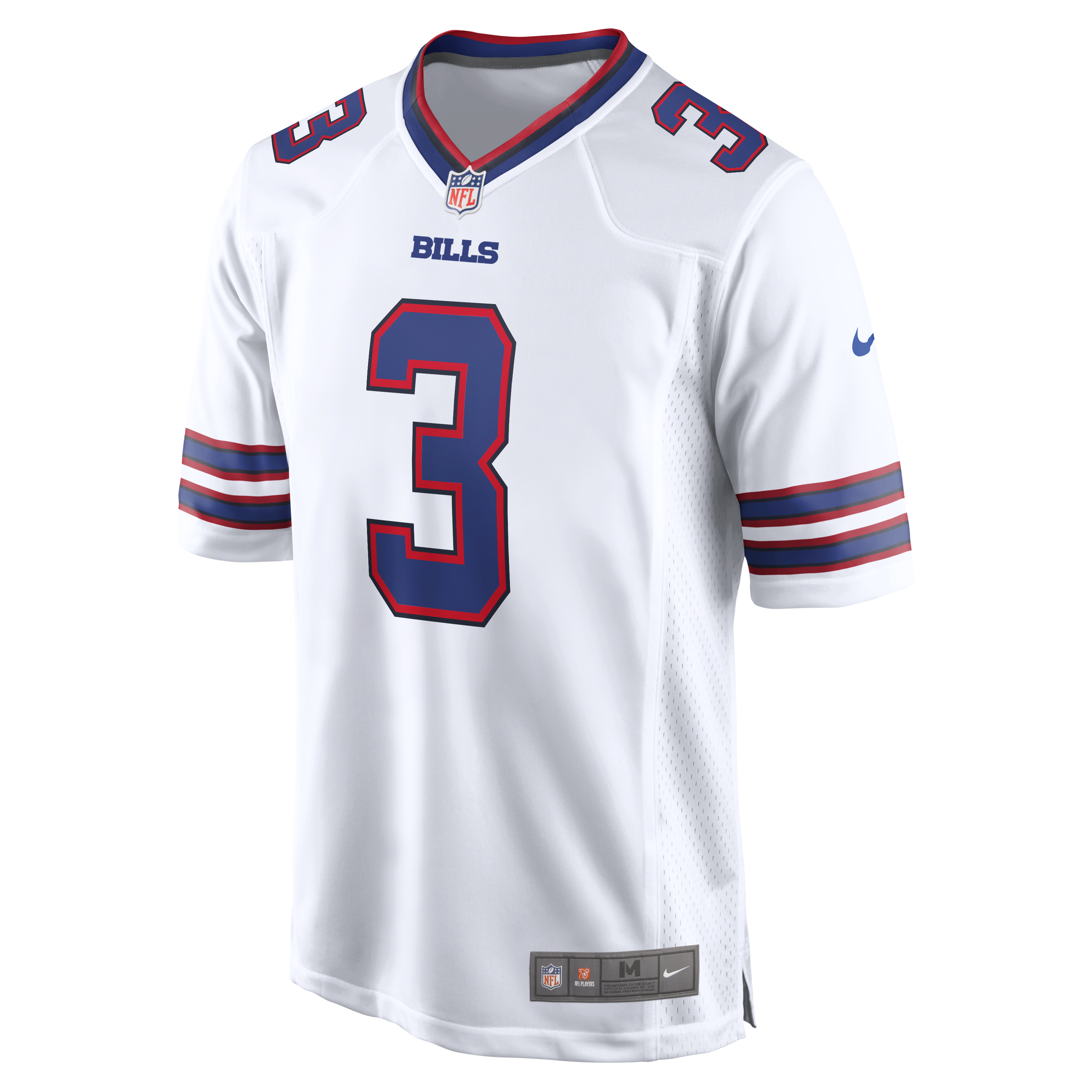Damar Hamlin Buffalo Bills Game Jersey White NFL Football Fan Wear Damar Hamlin