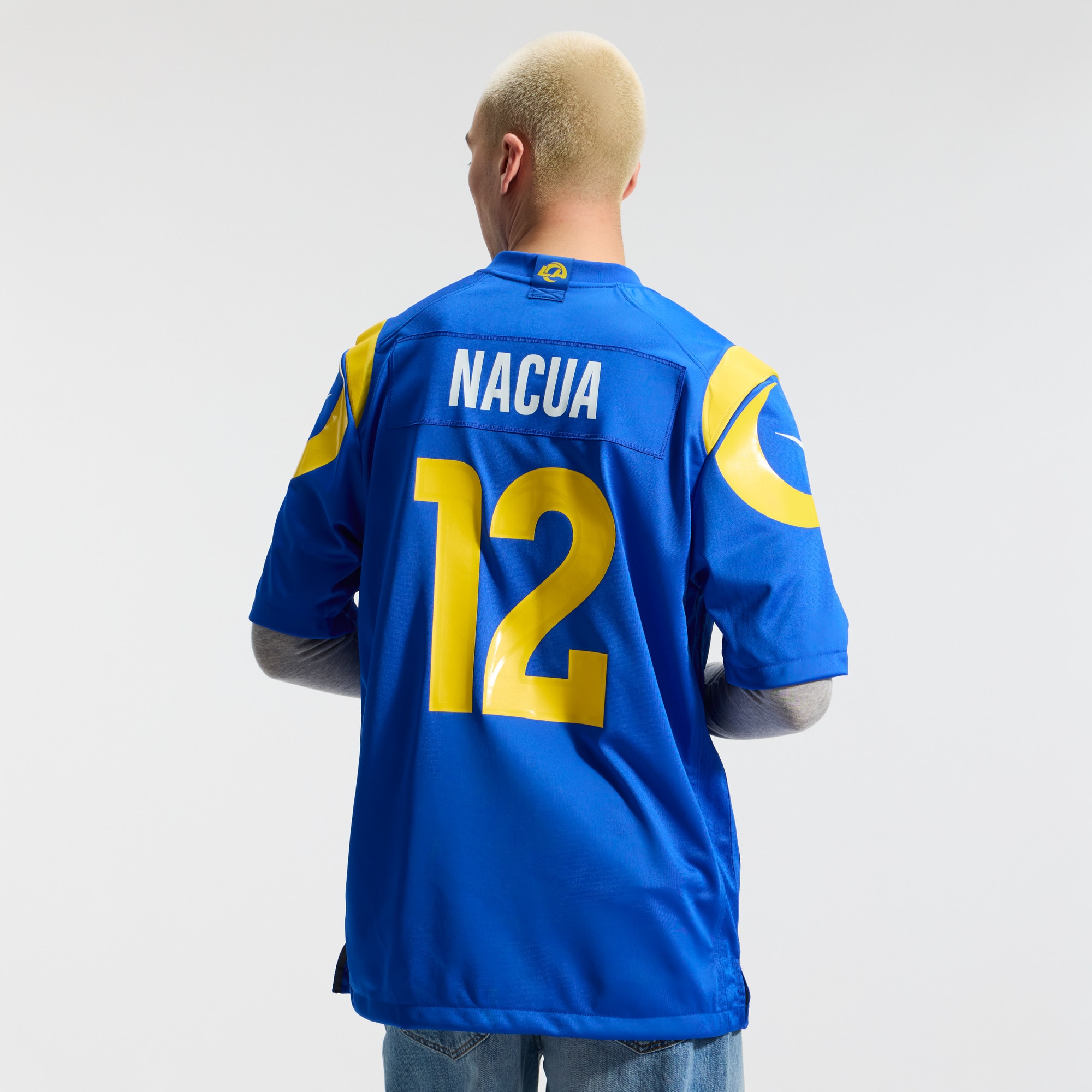 Puka Nacua Los Angeles Rams Player Jersey Royal NFL Football Fan Wear Puka Nacua