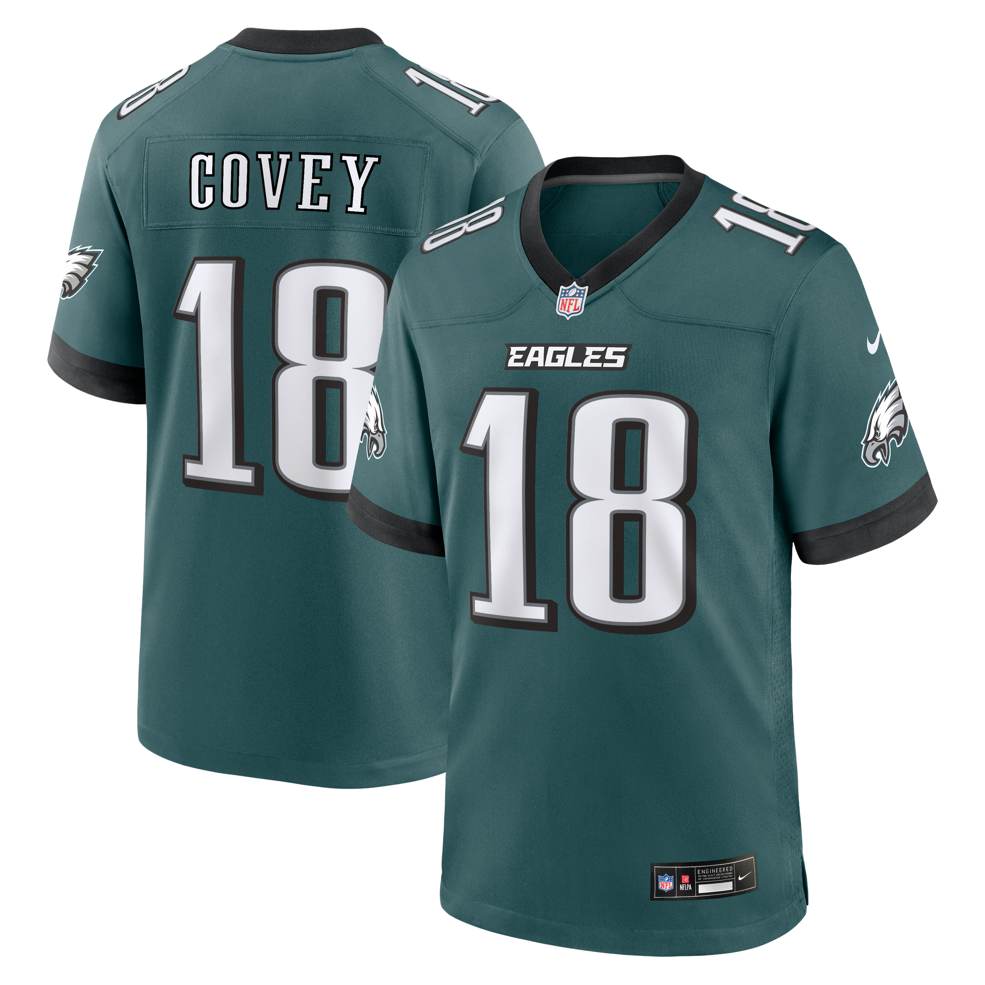 Britain Covey Philadelphia Eagles Game Jersey Midnight NFL Football Fan Wear