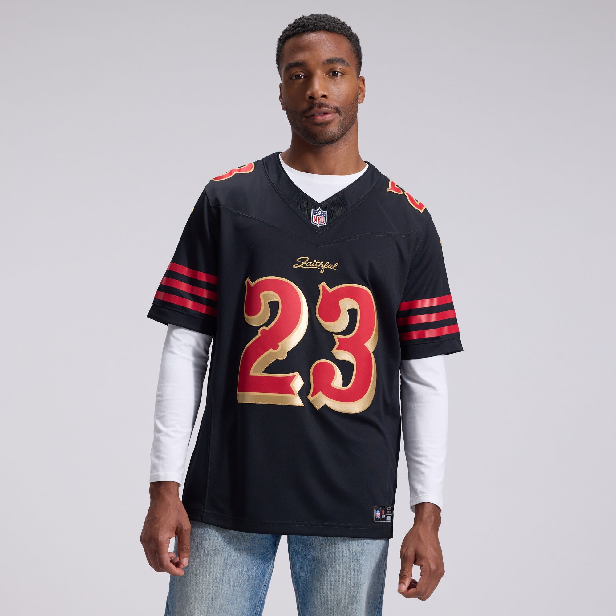 Christian McCaffrey San Francisco 49ers Limited Jersey Black NFL Football Fan Wear