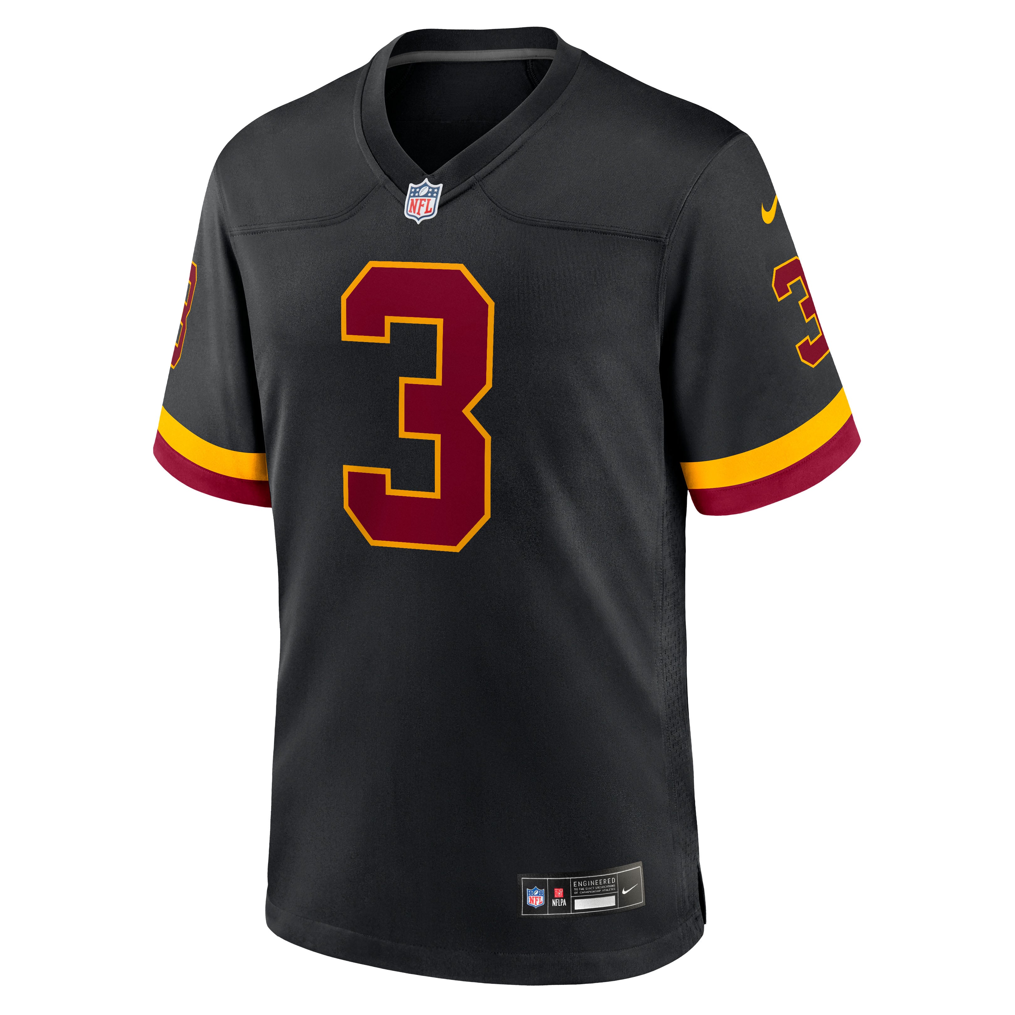 Stefon Diggs Washington Commanders Game Jersey Black NFL Football Fan Wear Stefon Diggs