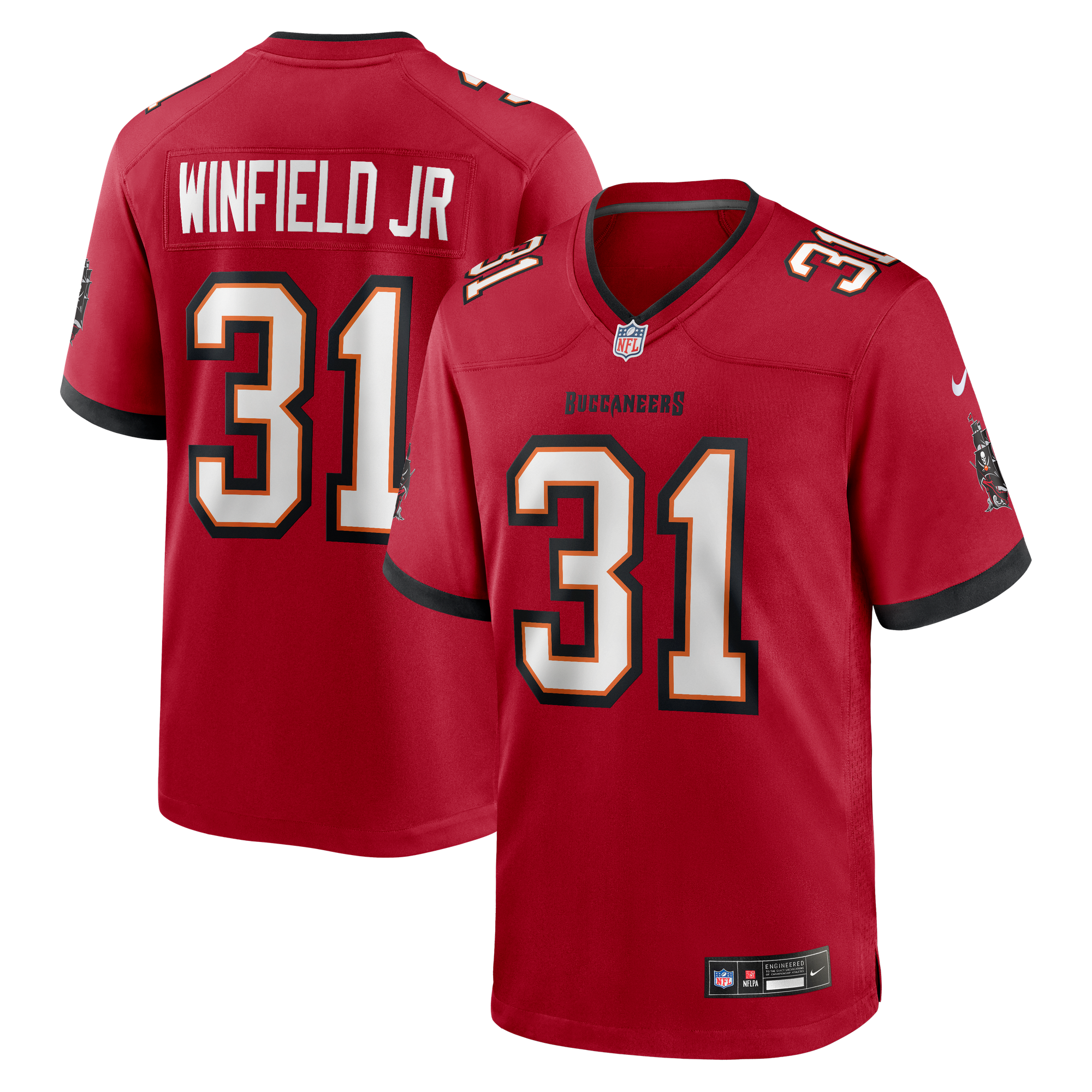 Antoine Winfield Jr Tampa Bay Buccaneers Game Jersey Red NFL Football Fan Wear