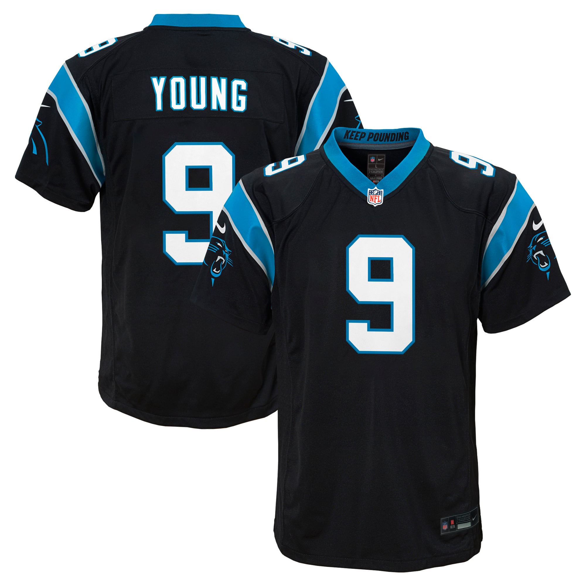 Bryce Young Carolina Panthers Game Jersey Black NFL Football Fan Wear