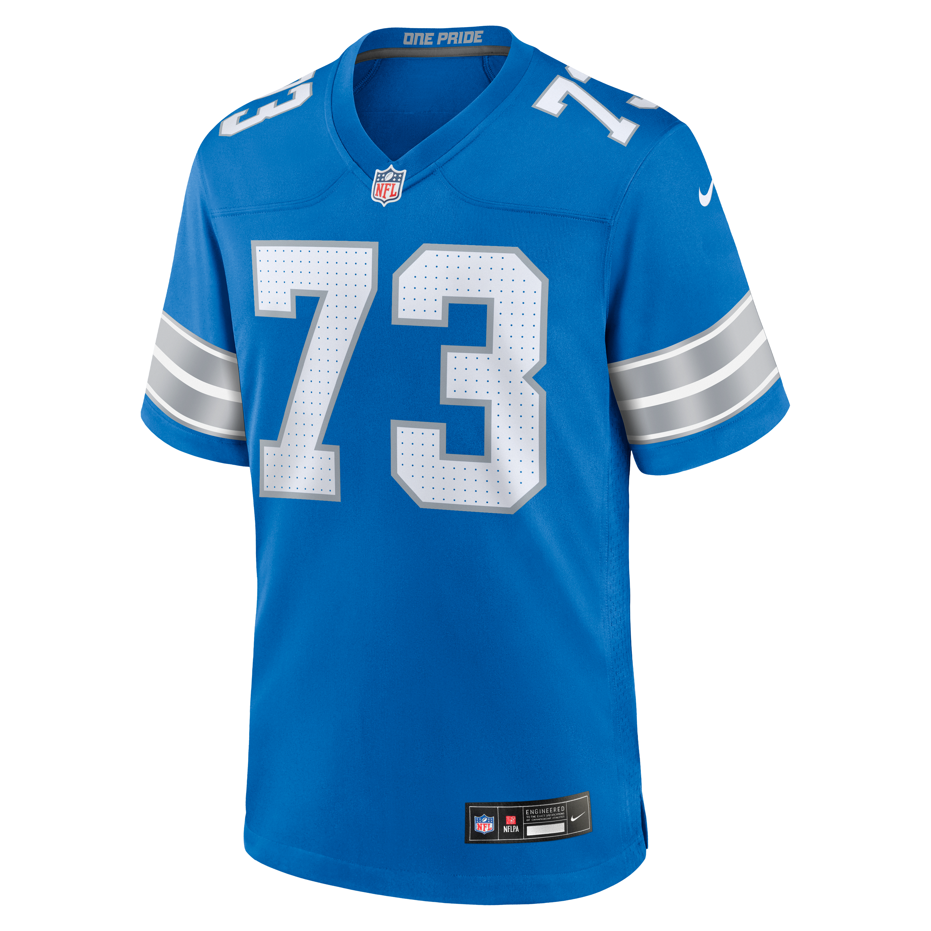 Christian Mahogany Detroit Lions Game Jersey Blue NFL Football Fan Wear