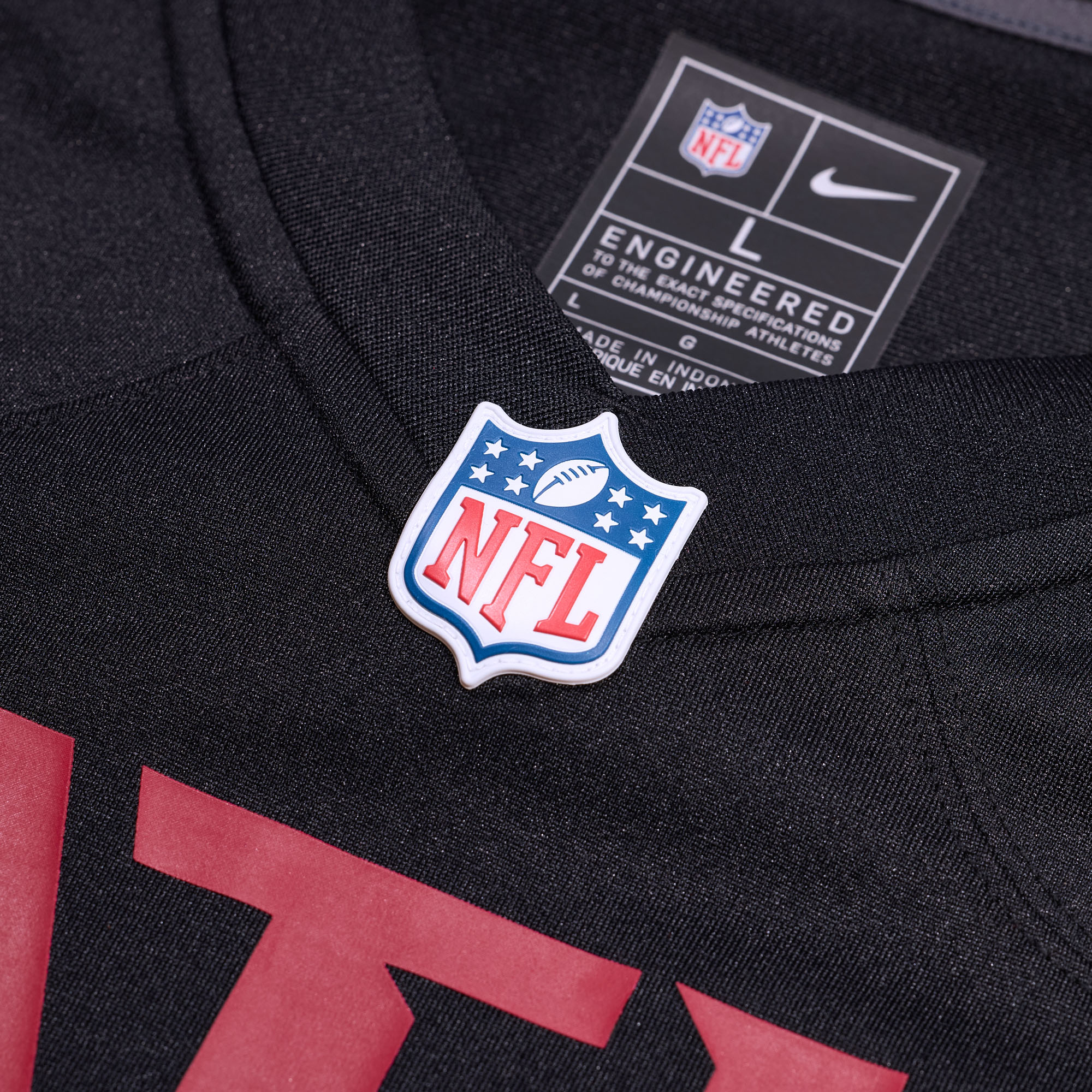 Matthew Bergeron Atlanta Falcons Game Jersey Black NFL Football Fan Wear