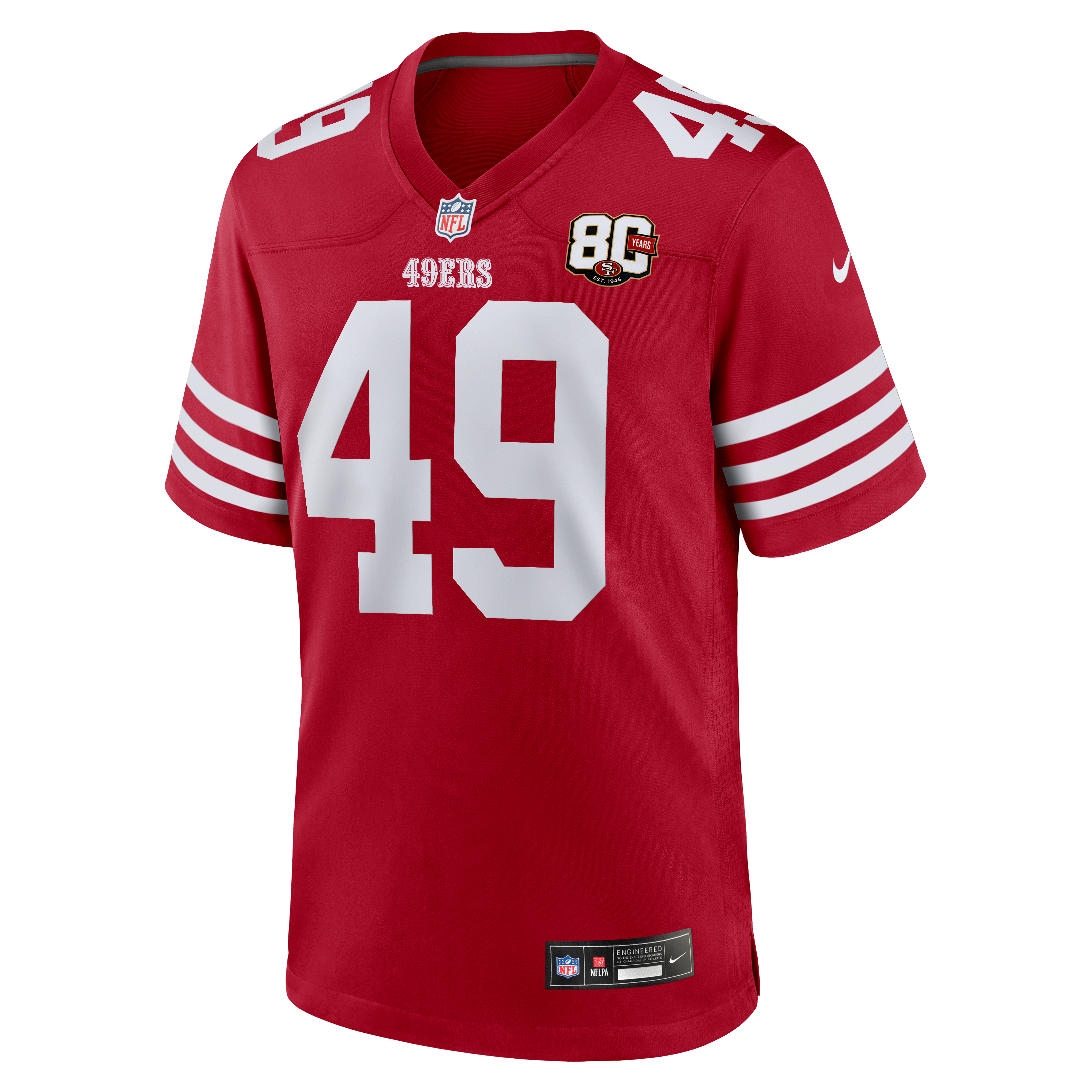 San Francisco 49ers Game Jersey Scarlet NFL Football Fan Wear