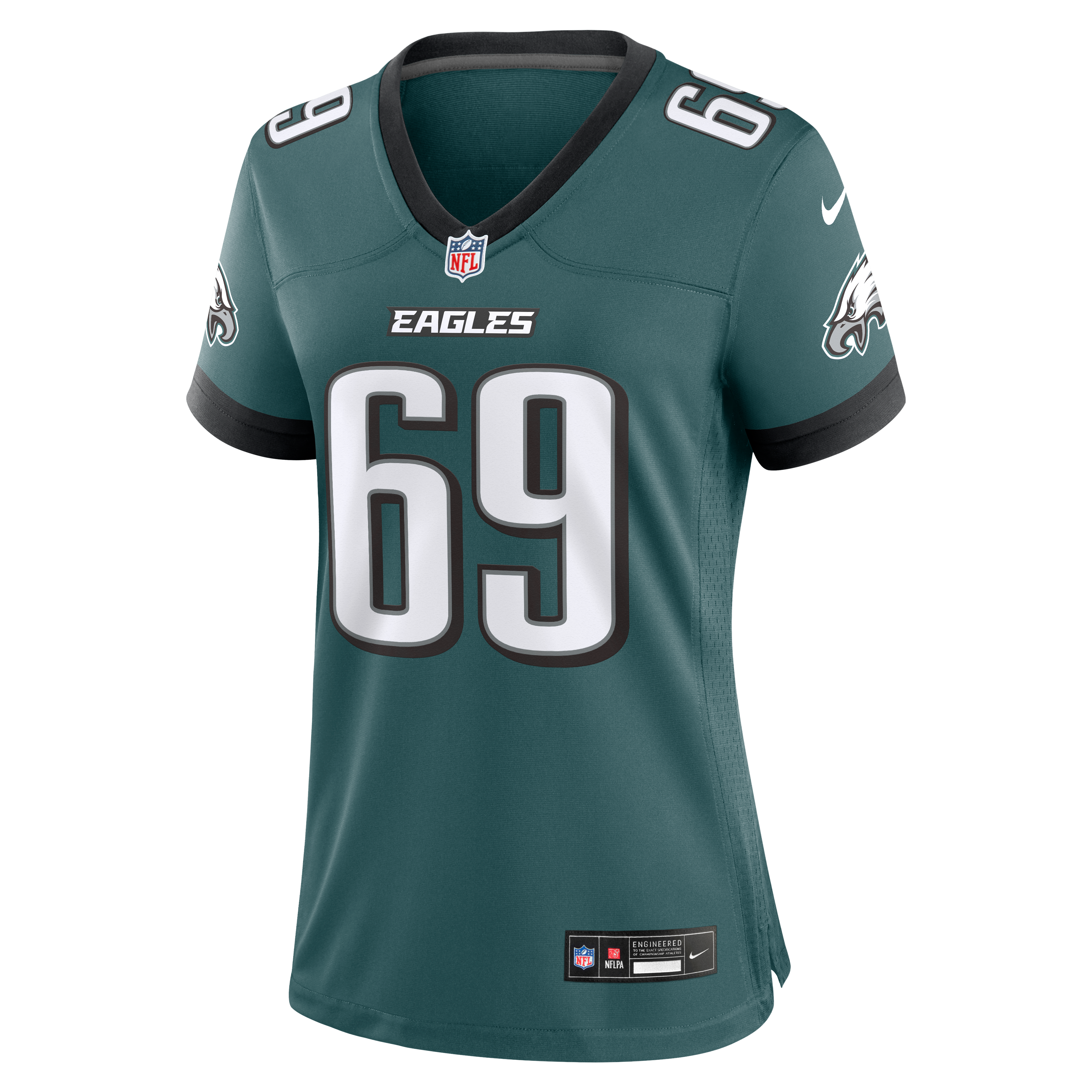 Landon Dickerson Philadelphia Eagles Game Jersey Midnight NFL Football Fan Wear Landon Dickerson