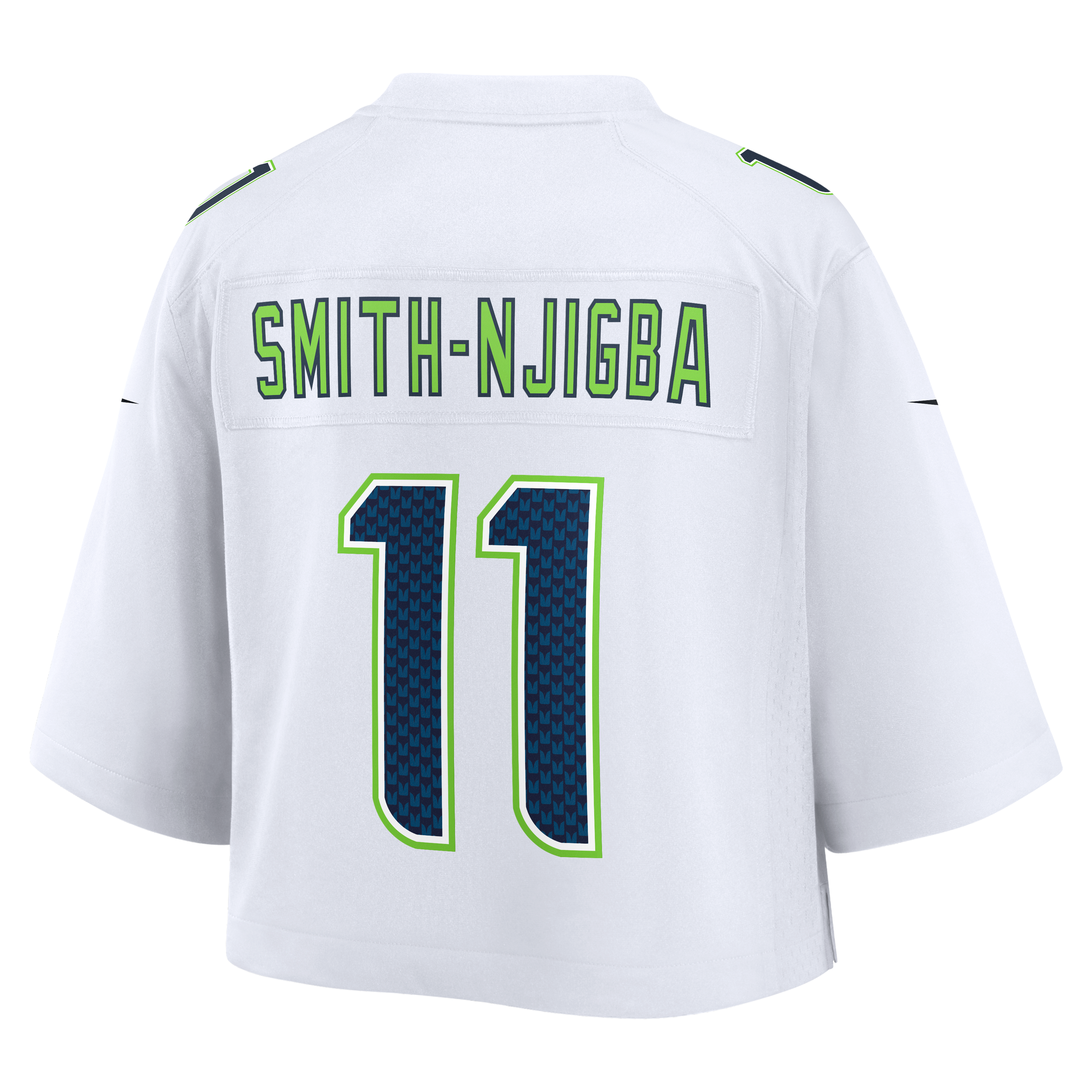 Jaxon Smith-Njigba Cropped Seattle Seahawks Game Jersey White NFL Football Fan Wear