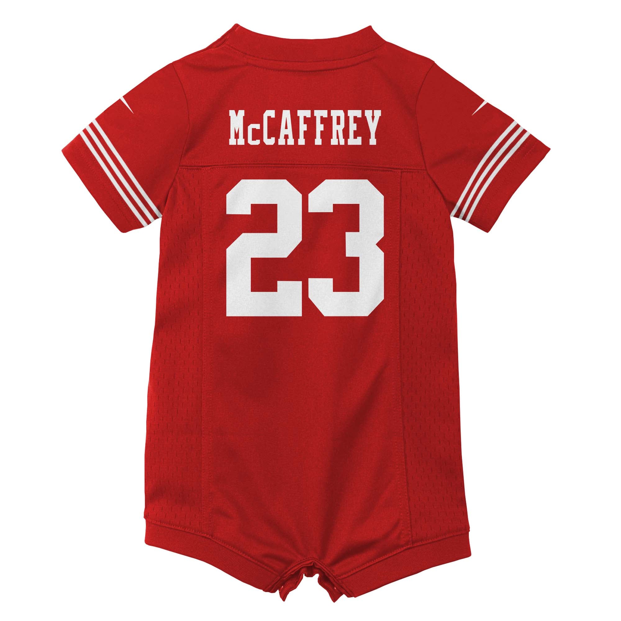 Newborn Christian McCaffrey San Francisco 49ers Game Jersey Scarlet NFL Football Fan Wear Newborn Christian McCaffrey