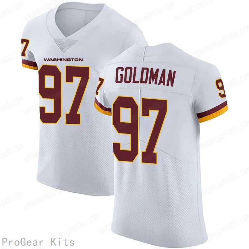 Eddie Goldman Washington Commanders Jersey No.97 White NFL Football Fan Wear