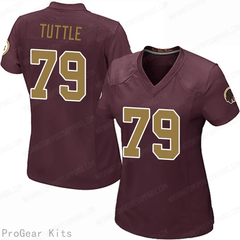 Shy Tuttle Washington Commanders Game Jersey No.79 Burgundy NFL Football Fan Wear Shy Tuttle