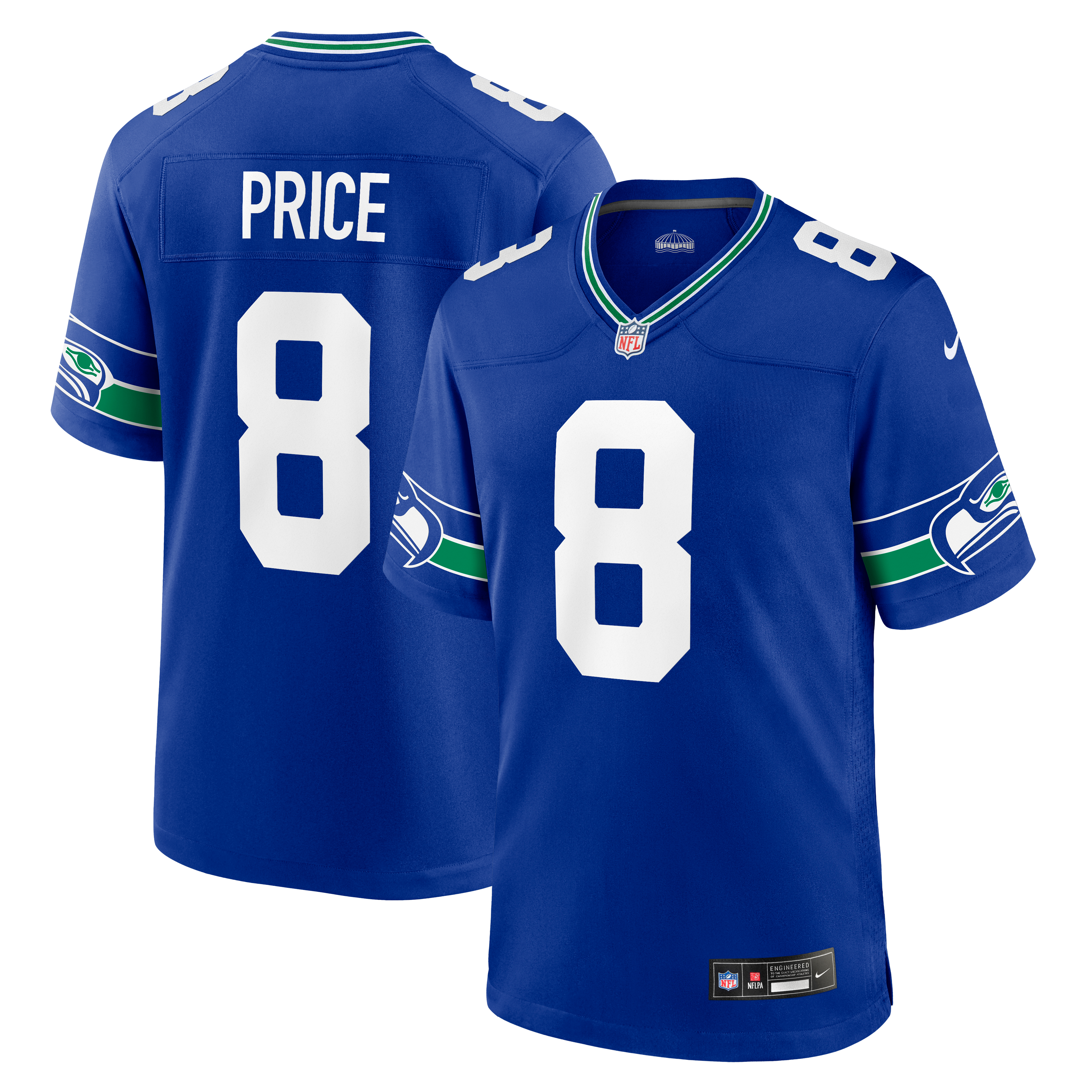 Jadarian Price Seattle Seahawks Game Jersey Royal NFL Football Fan Wear