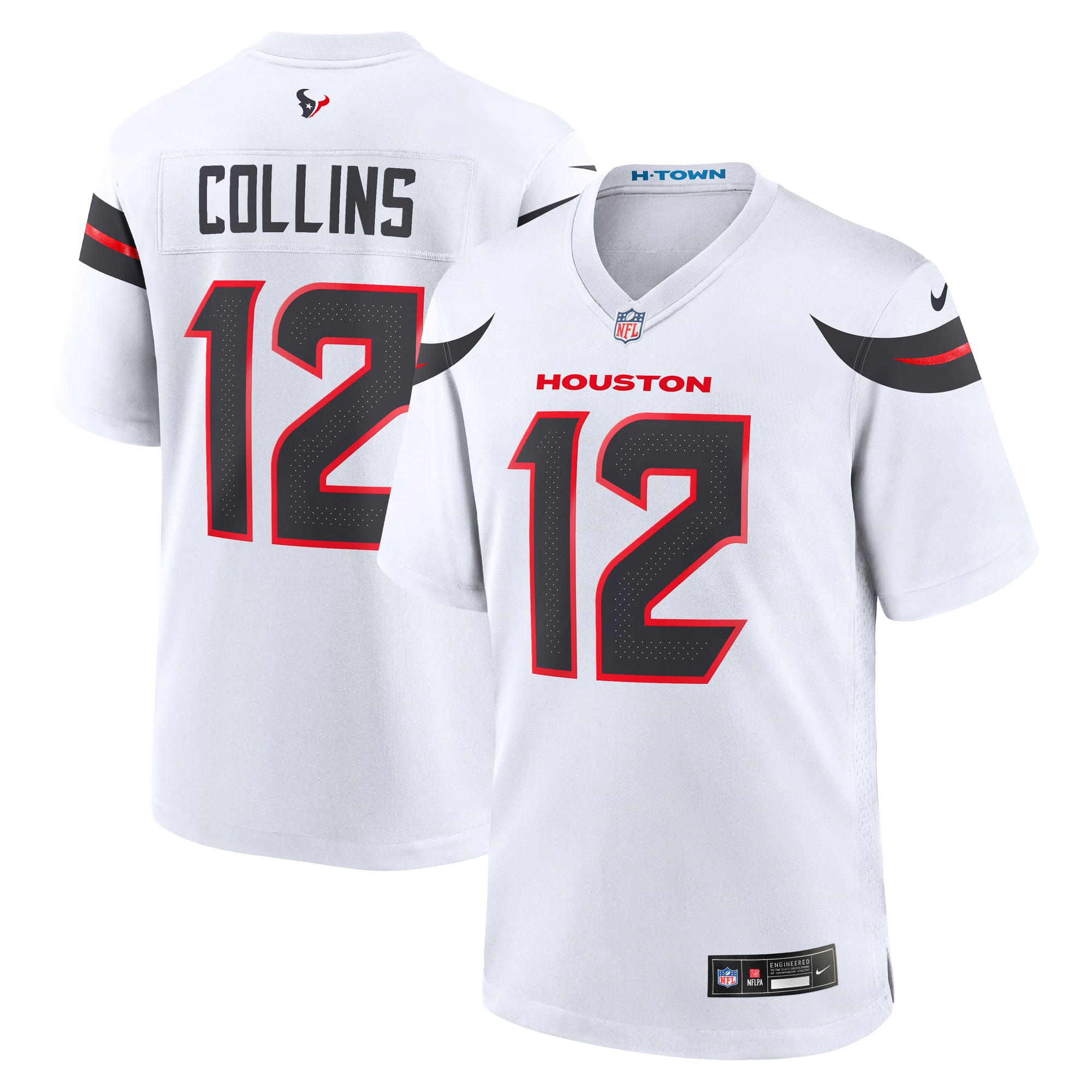 Nico Collins Houston Texans Game Jersey White NFL Football Fan Wear