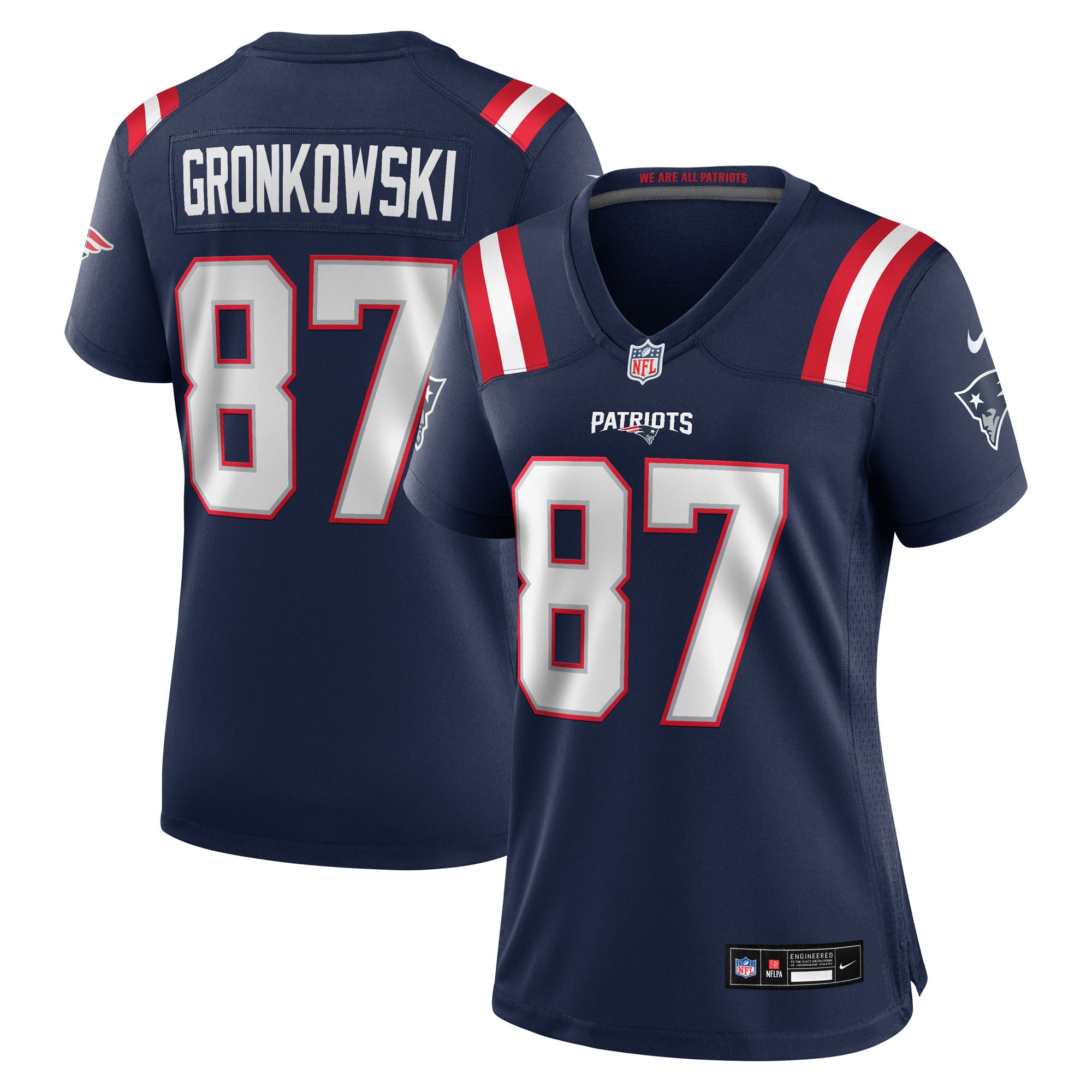 Rob Gronkowski Retired New England Patriots Game Jersey Navy NFL Football Fan Wear
