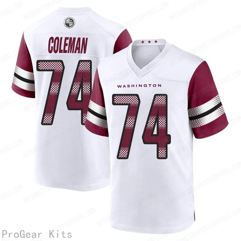 Brandon Coleman Washington Commanders Jersey No.74 White NFL Football Fan Wear Brandon Coleman