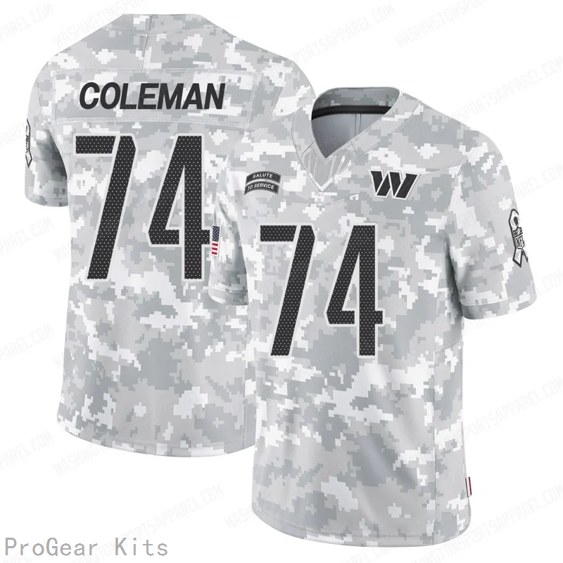 Brandon Coleman Washington Commanders Jersey No.74 Camo NFL Football Fan Wear
