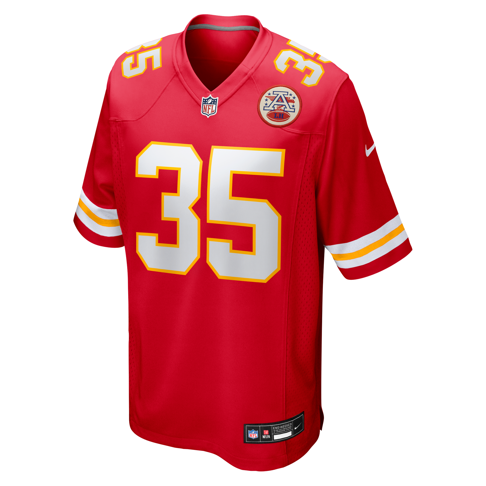 Retired Christian Okoye Kansas City Chiefs Player Jersey Red NFL Football Fan Wear
