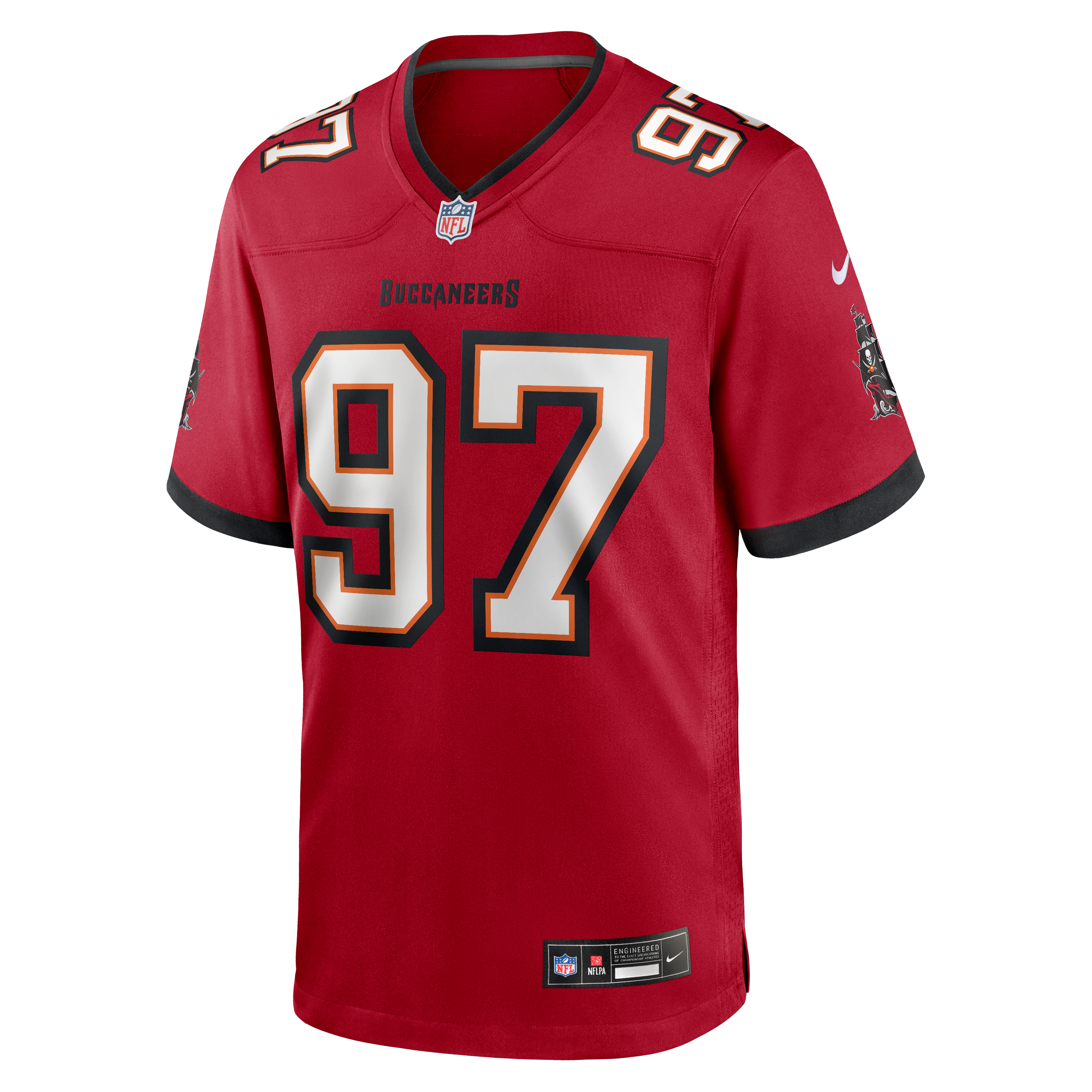 Al-Quadin Muhammad Tampa Bay Buccaneers Game Jersey Red NFL Football Fan Wear Al-Quadin Muhammad