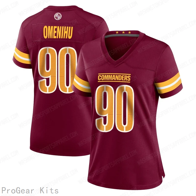 Charles Omenihu Washington Commanders Game Jersey No.90 Burgundy NFL Football Fan Wear