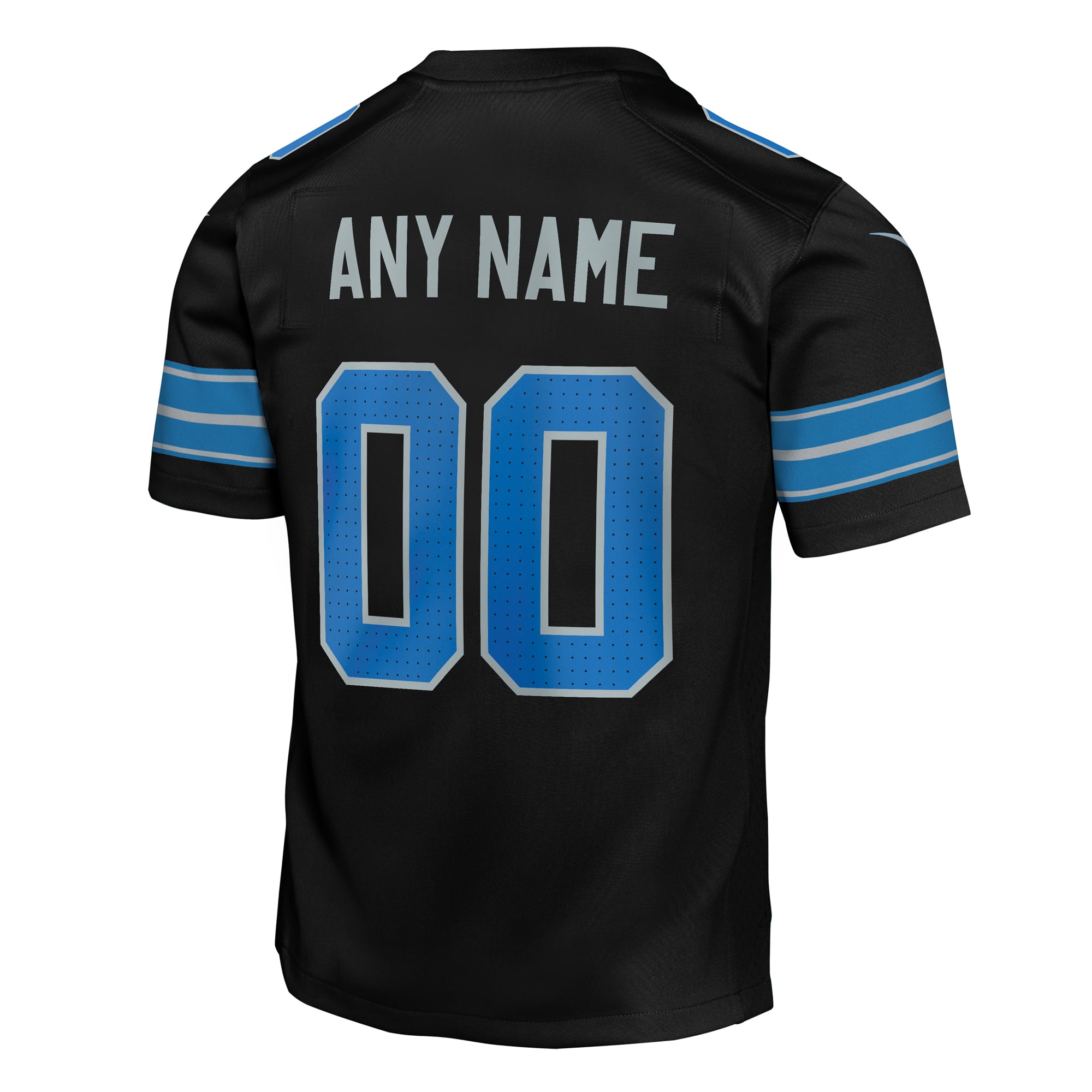 Detroit Lions Game Jersey Black NFL Football Fan Wear Custom Number