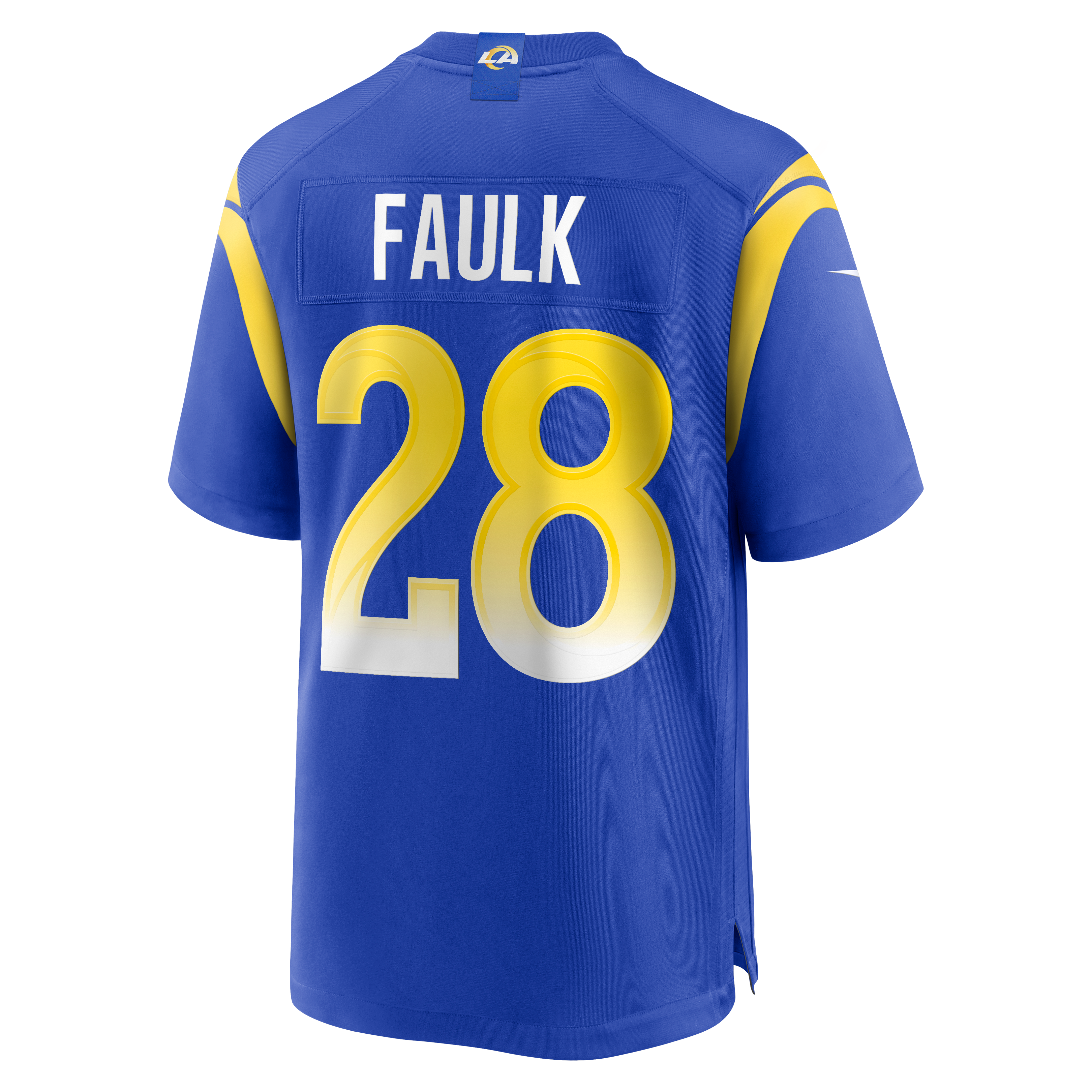 Marshall Faulk Retired Los Angeles Rams Player Jersey Royal NFL Football Fan Wear Marshall Faulk Retired
