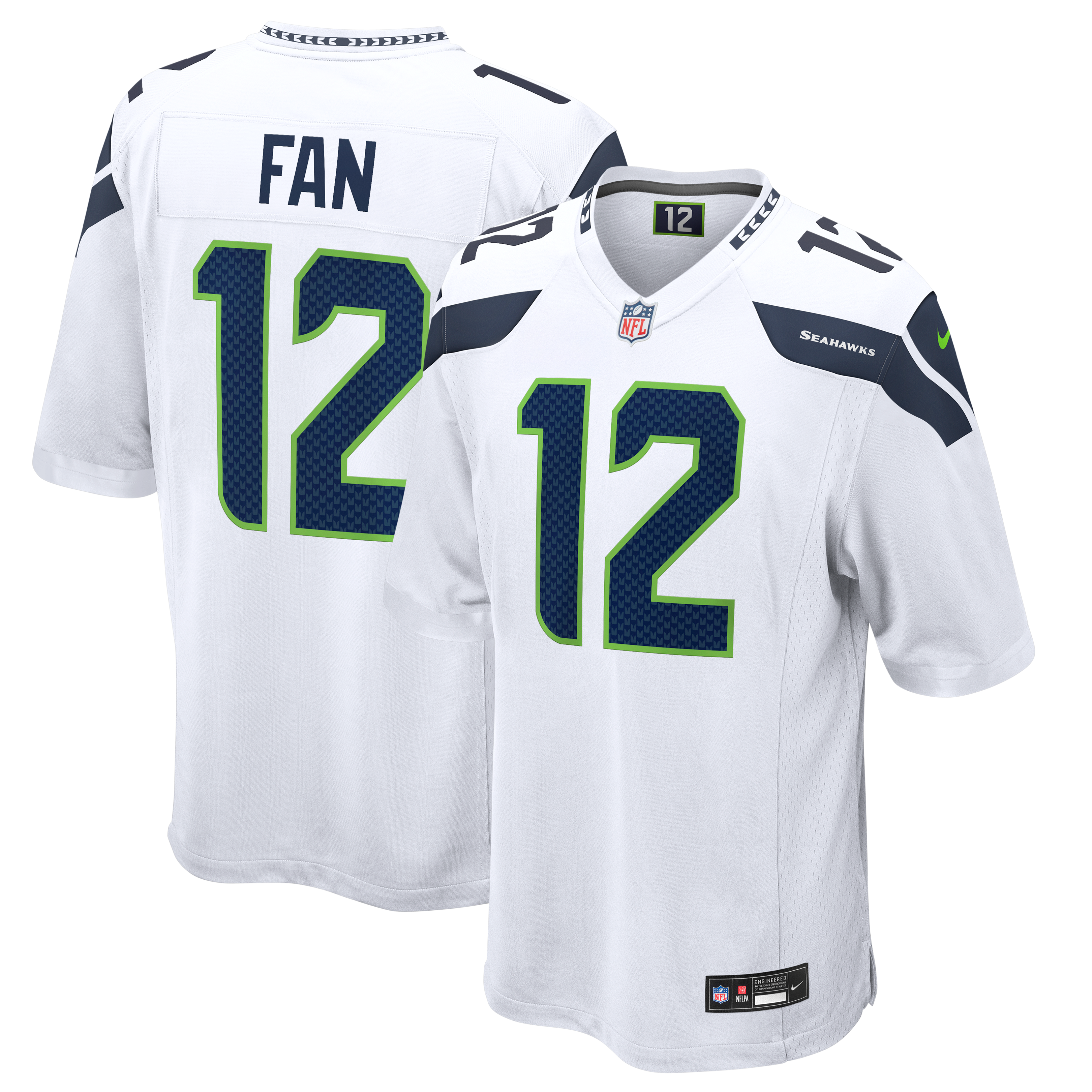 Seattle Seahawks Game Jersey White NFL Football Fan Wear