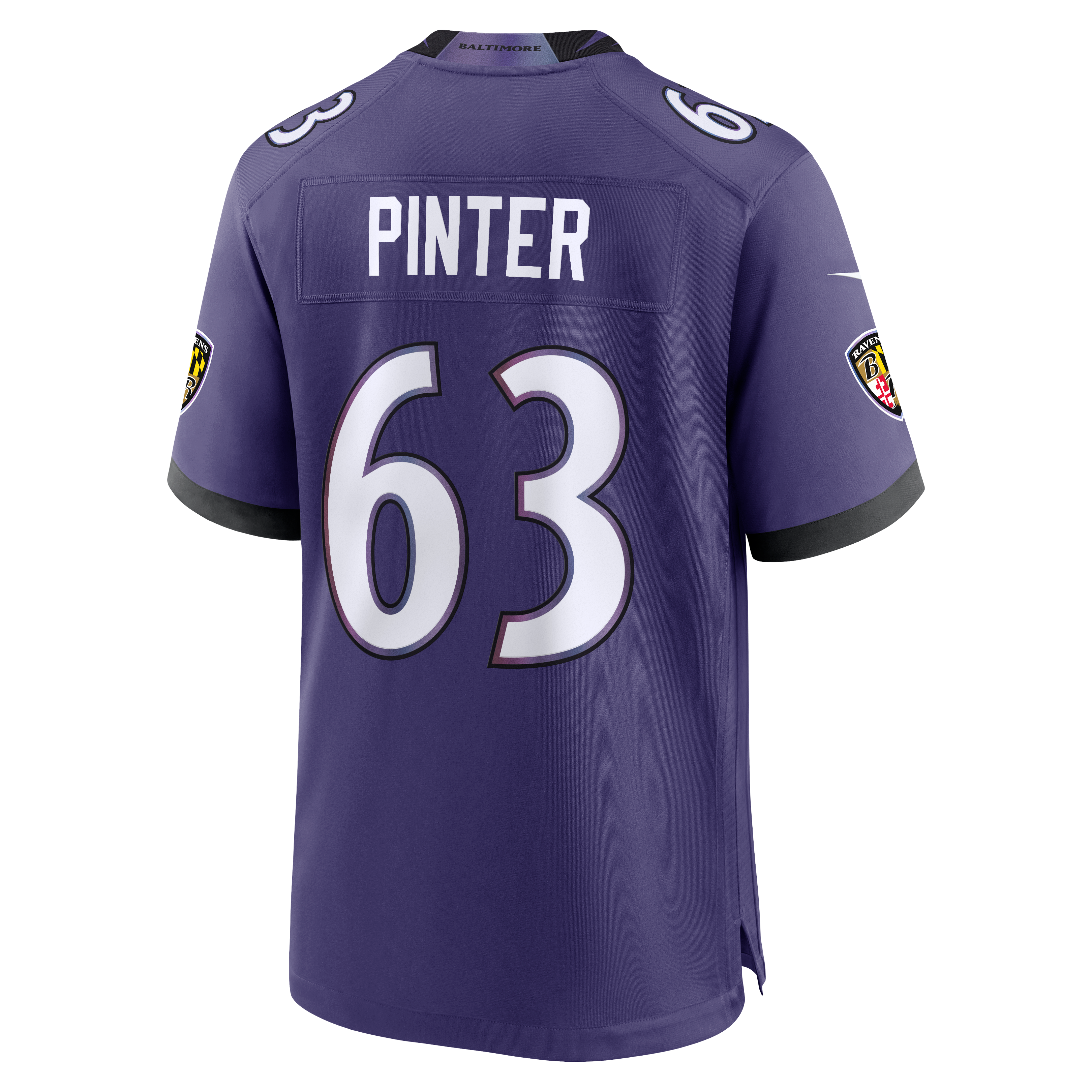Danny Pinter Baltimore Ravens Game Jersey Purple NFL Football Fan Wear