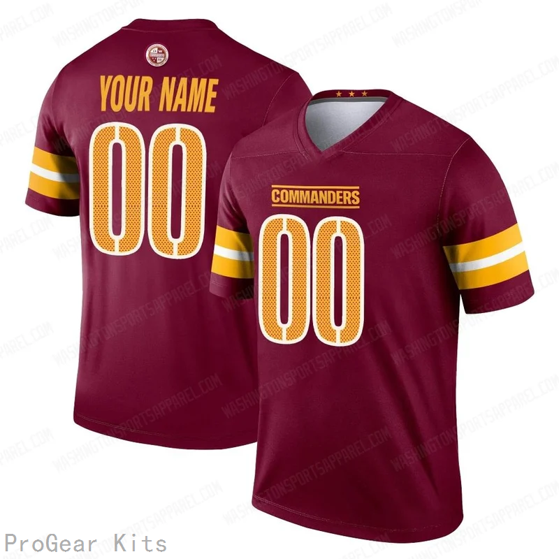 Washington Commanders Custom Jersey No.00 Burgundy NFL Football Fan Wear Custom Number