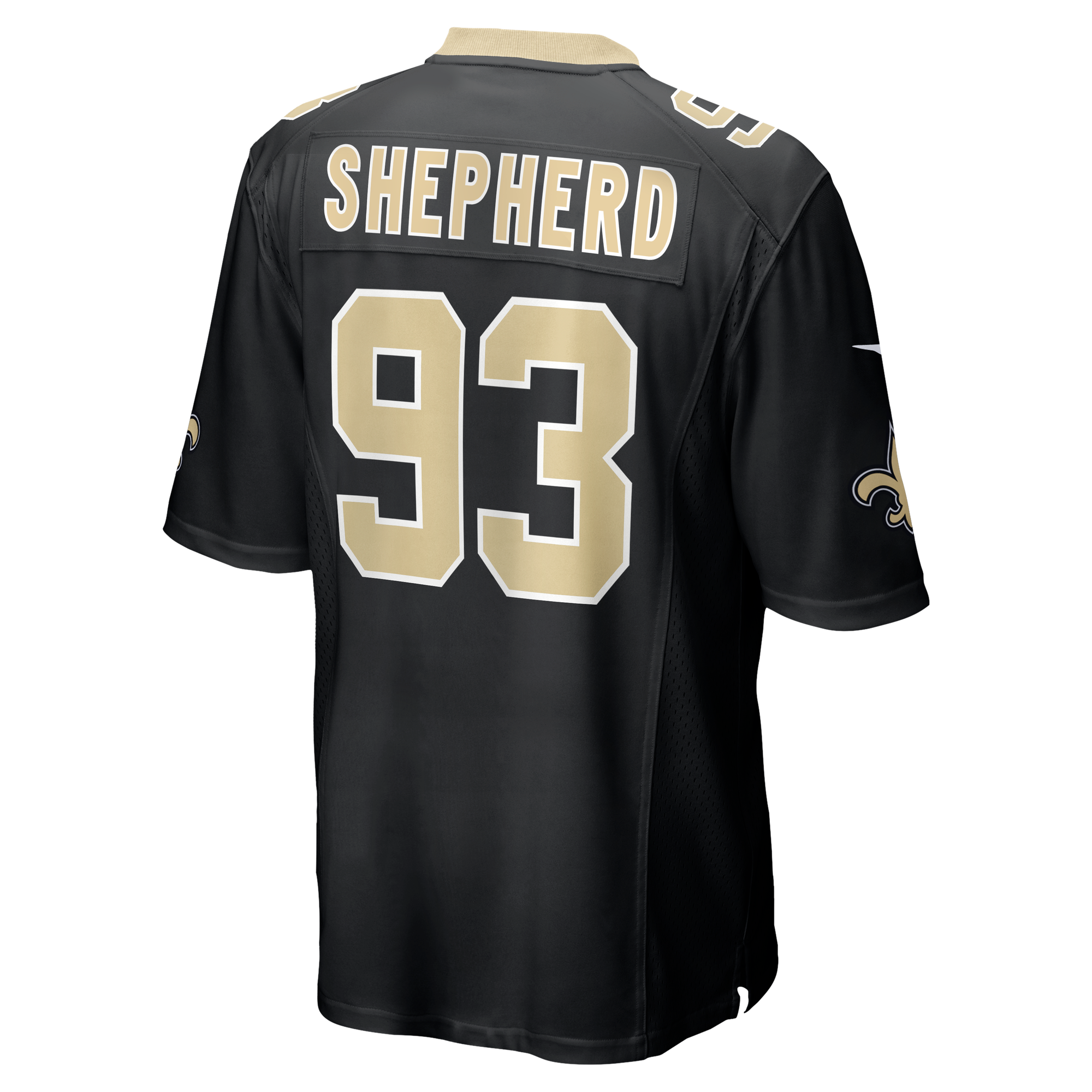 Nathan Shepherd New Orleans Saints Game Jersey Black NFL Football Fan Wear