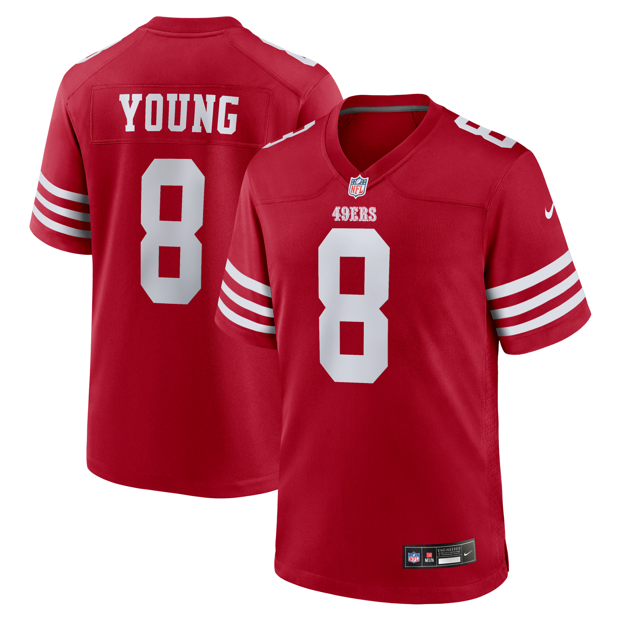 Retired Steve Young San Francisco 49ers Alternate Jersey Scarlet NFL Football Fan Wear