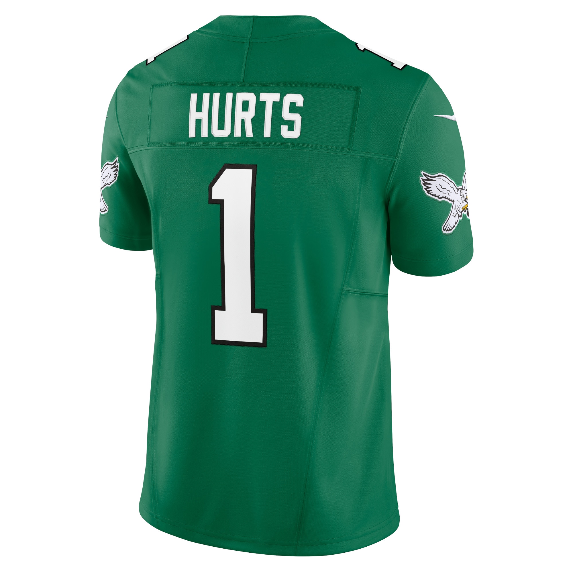 Jalen Hurts Philadelphia Eagles Player Jersey No.1 Kelly Green NFL Football Fan Wear