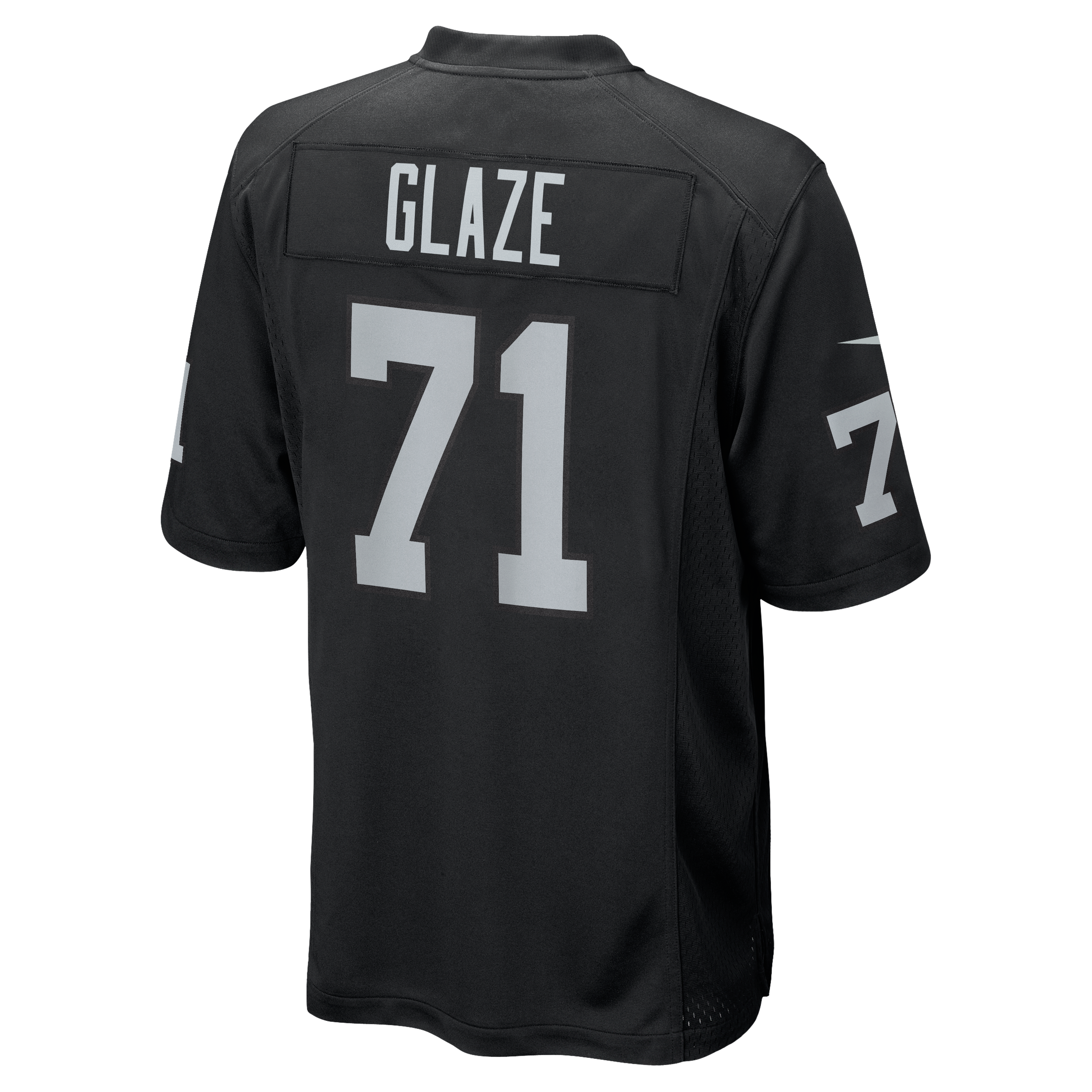 DJ Glaze Las Vegas Raiders Game Jersey Black NFL Football Fan Wear