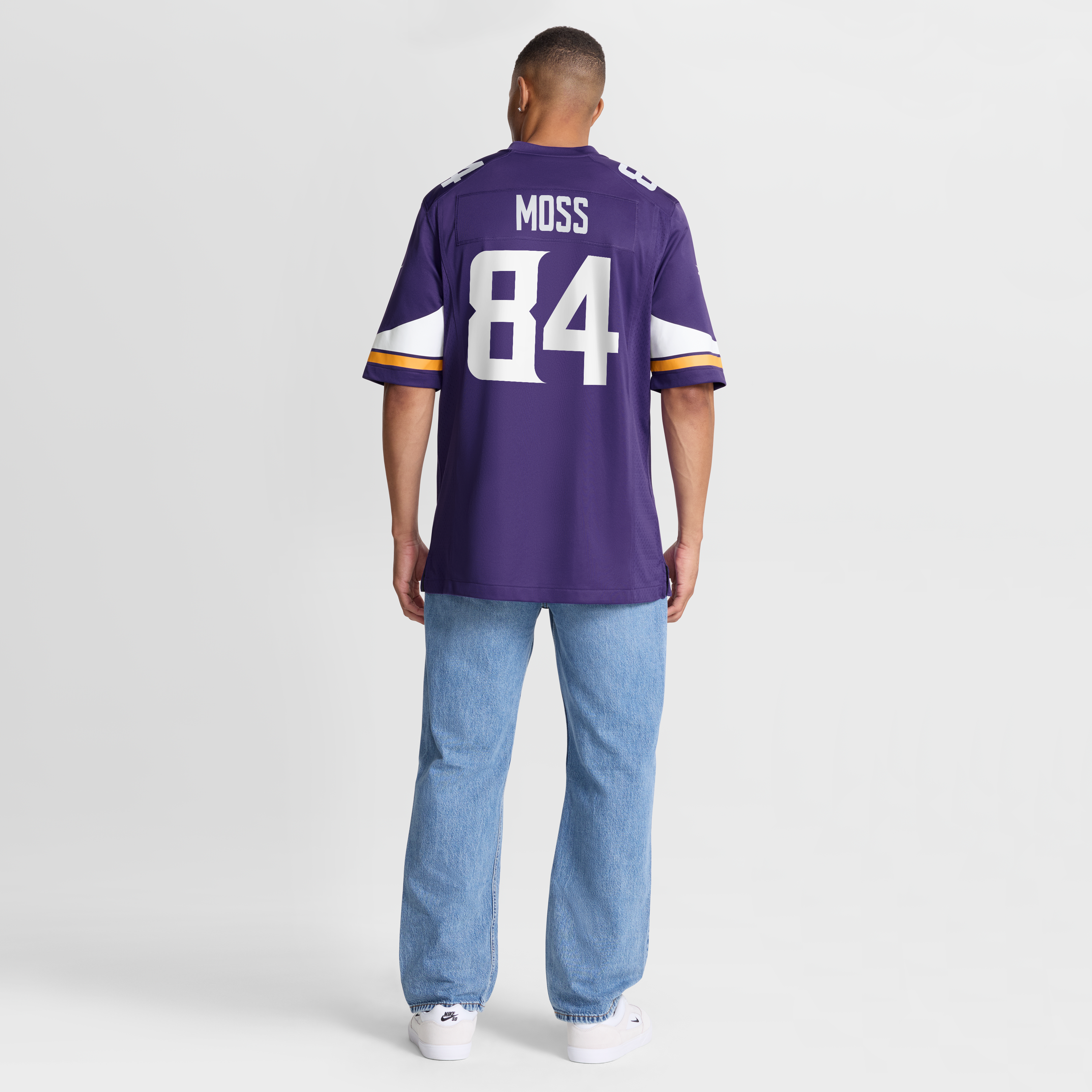 Retired Randy Moss Minnesota Vikings Player Jersey Purple NFL Football Fan Wear Retired Randy Moss