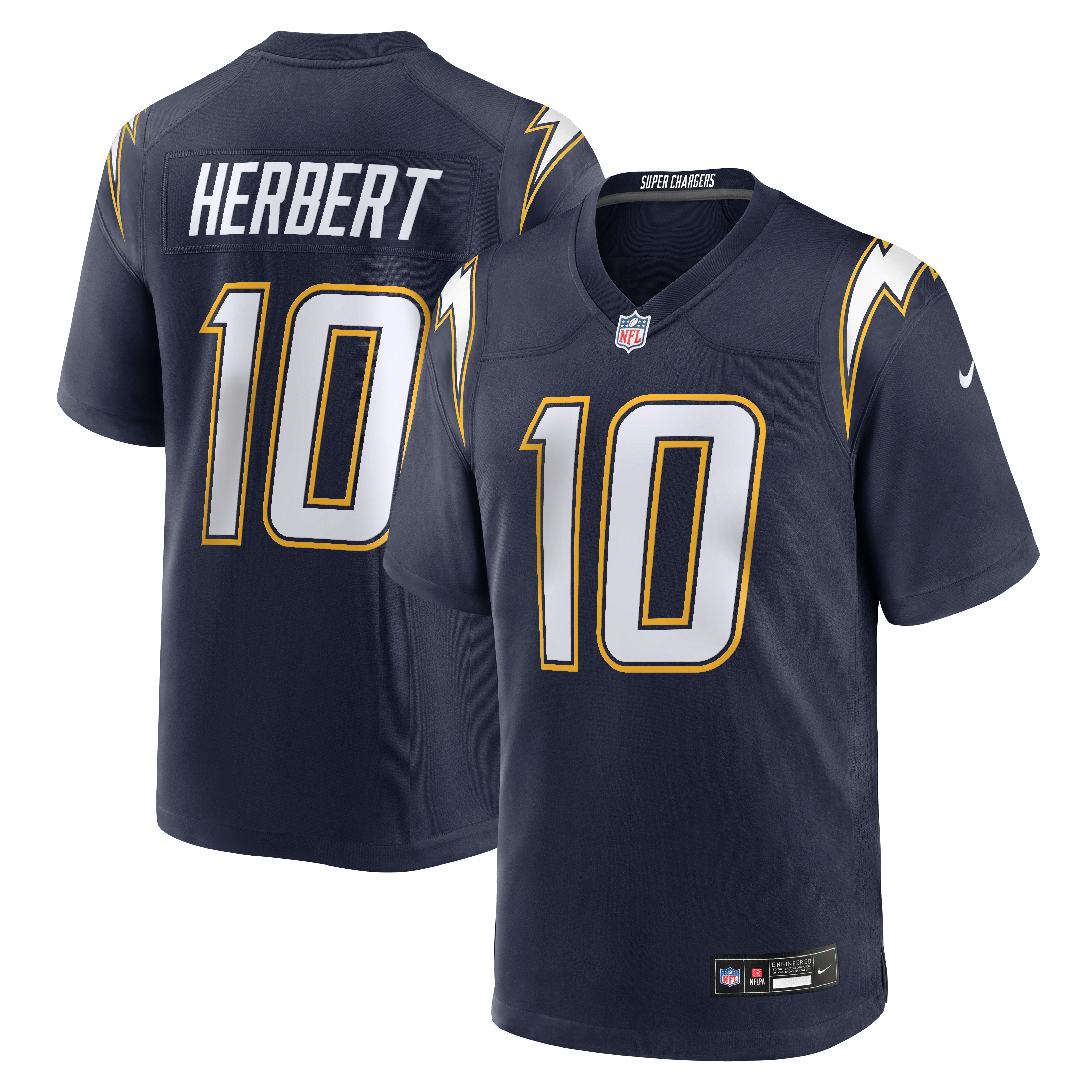 Justin Herbert Los Angeles Chargers Player Jersey Navy NFL Football Fan Wear Justin Herbert