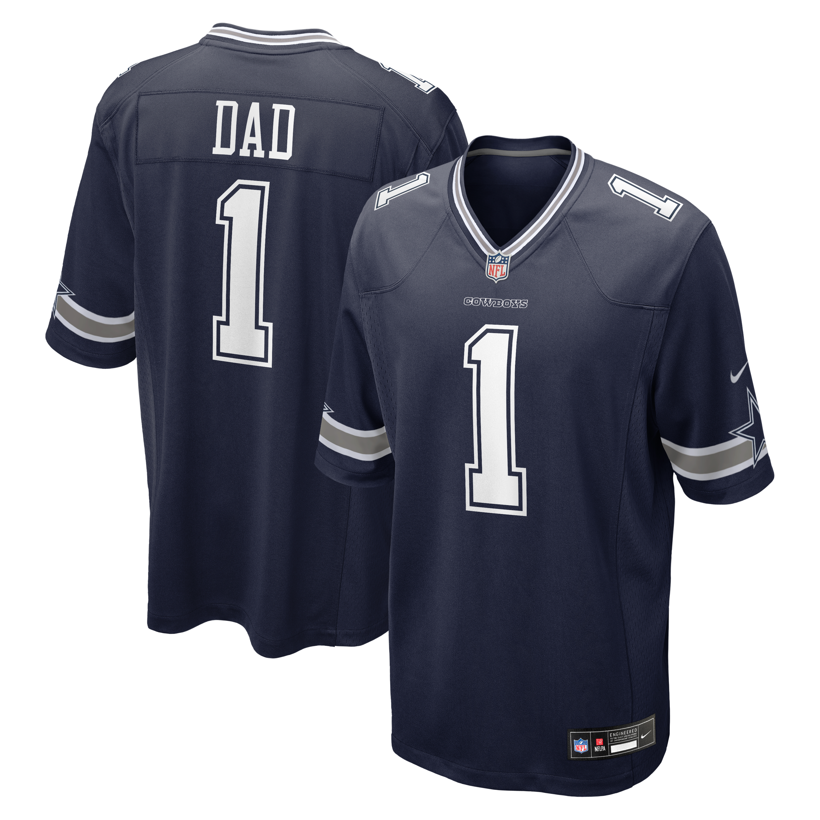 Dallas Cowboys Game Jersey No.1 Navy NFL Football Fan Wear
