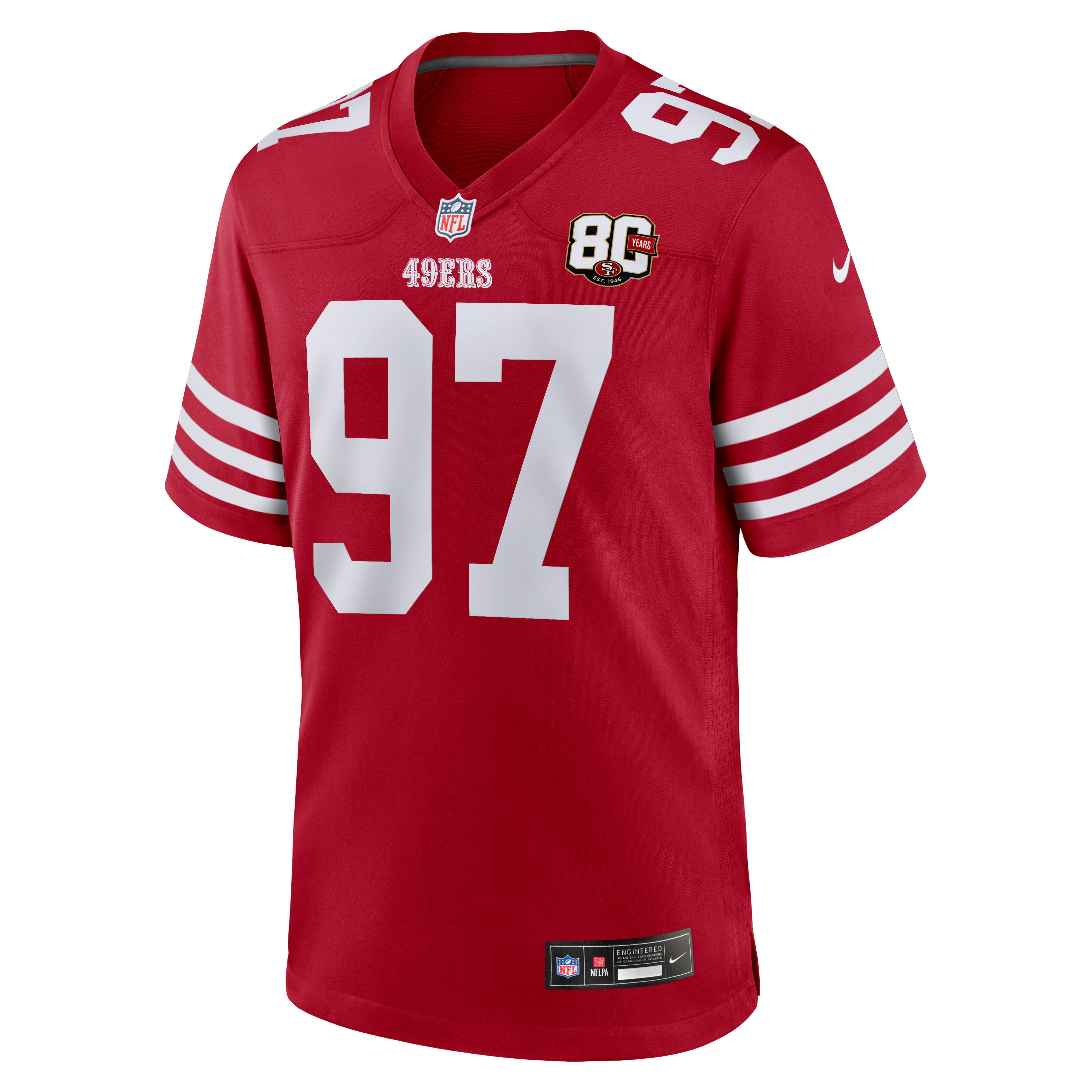 Nick Bosa San Francisco 49ers Game Jersey Scarlet NFL Football Fan Wear