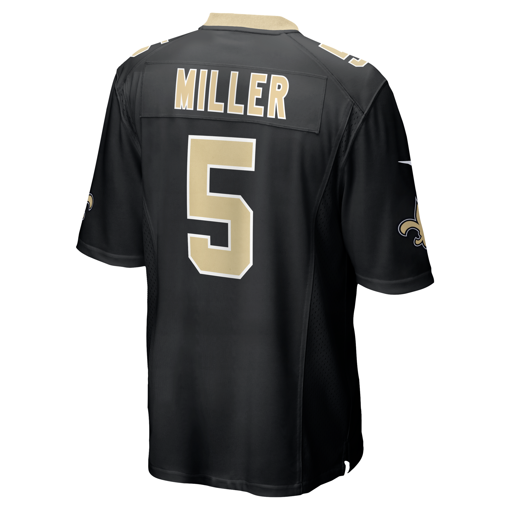 Kendre Miller New Orleans Saints Game Jersey Black NFL Football Fan Wear Kendre Miller