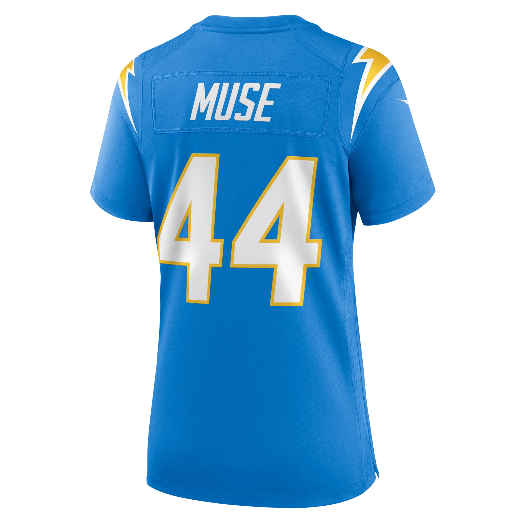 Tanner Muse Los Angeles Chargers Game Jersey Powder Blue NFL Football Fan Wear Tanner Muse
