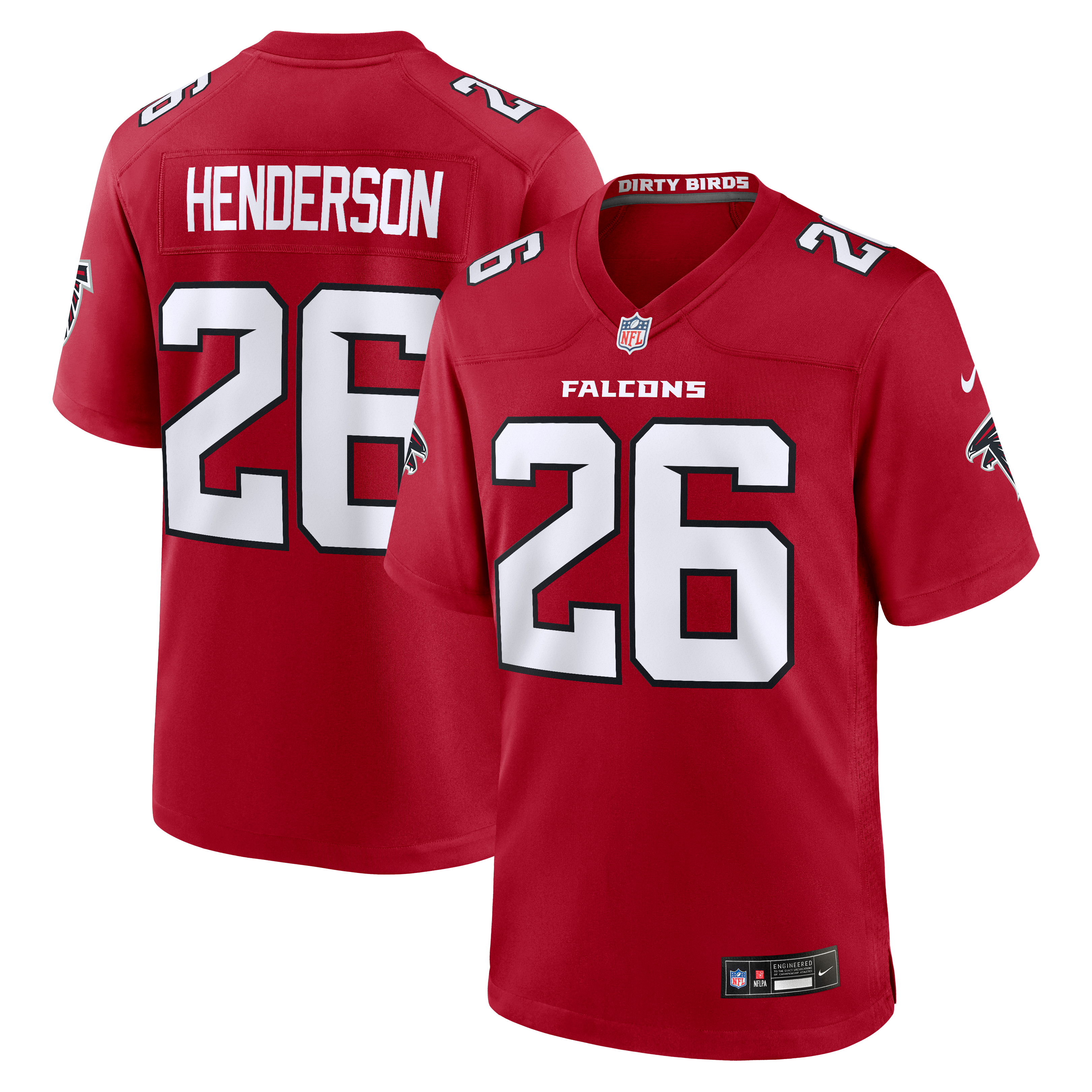 CJ Henderson Atlanta Falcons Game Jersey Red NFL Football Fan Wear