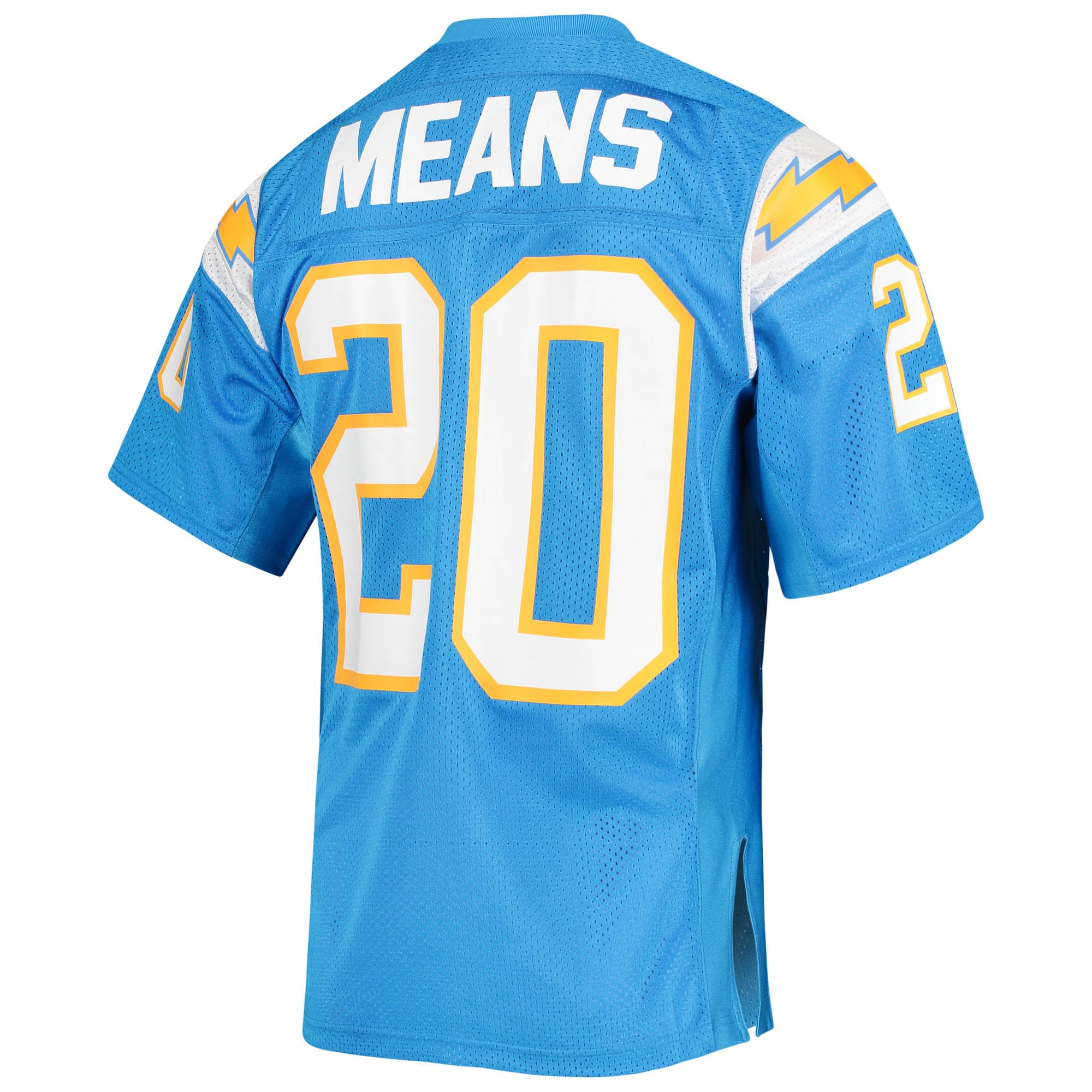 Retired Natrone Means Los Angeles Chargers Player Jersey NFL Football Fan Wear