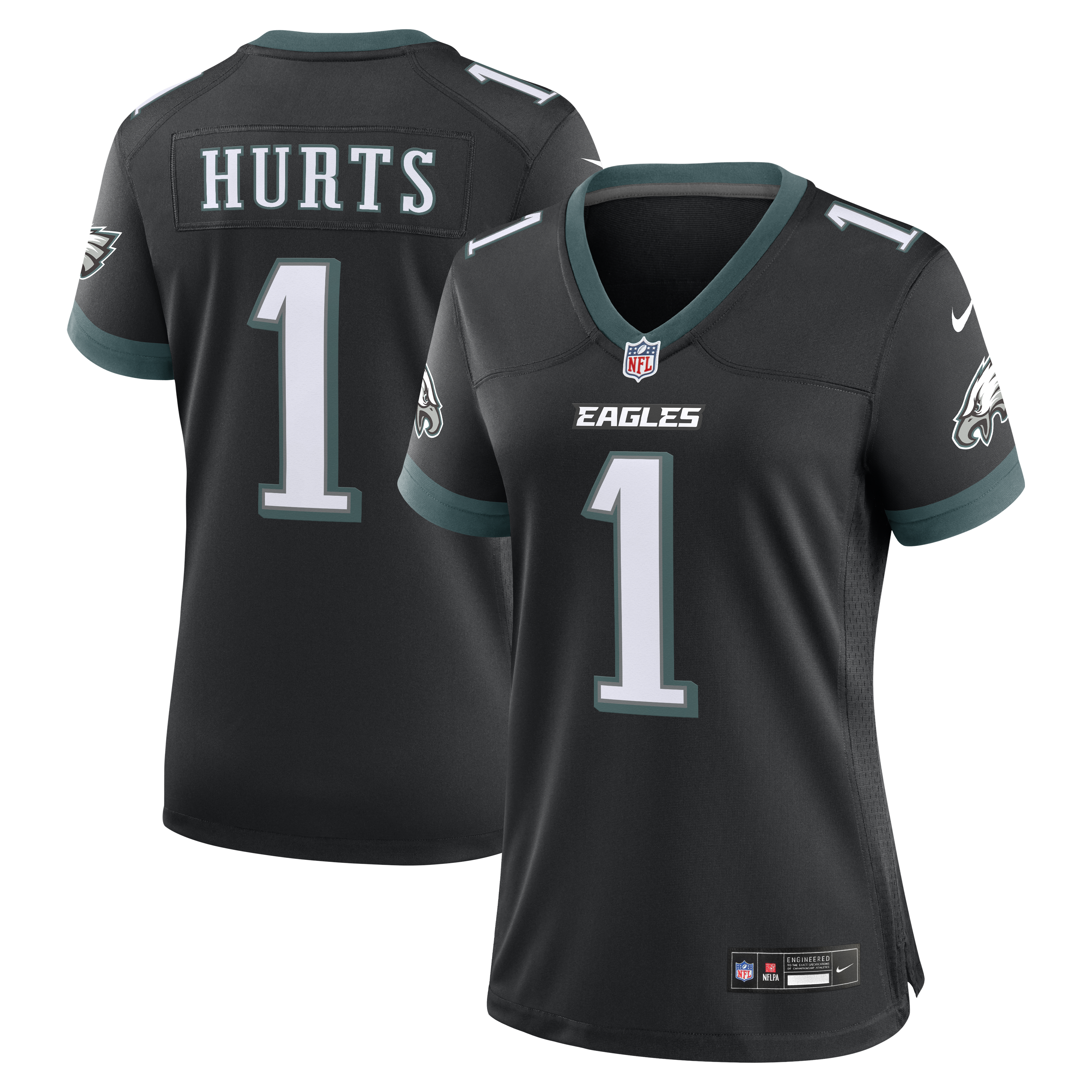 Jalen Hurts Philadelphia Eagles Game Jersey No.1 Black NFL Football Fan Wear