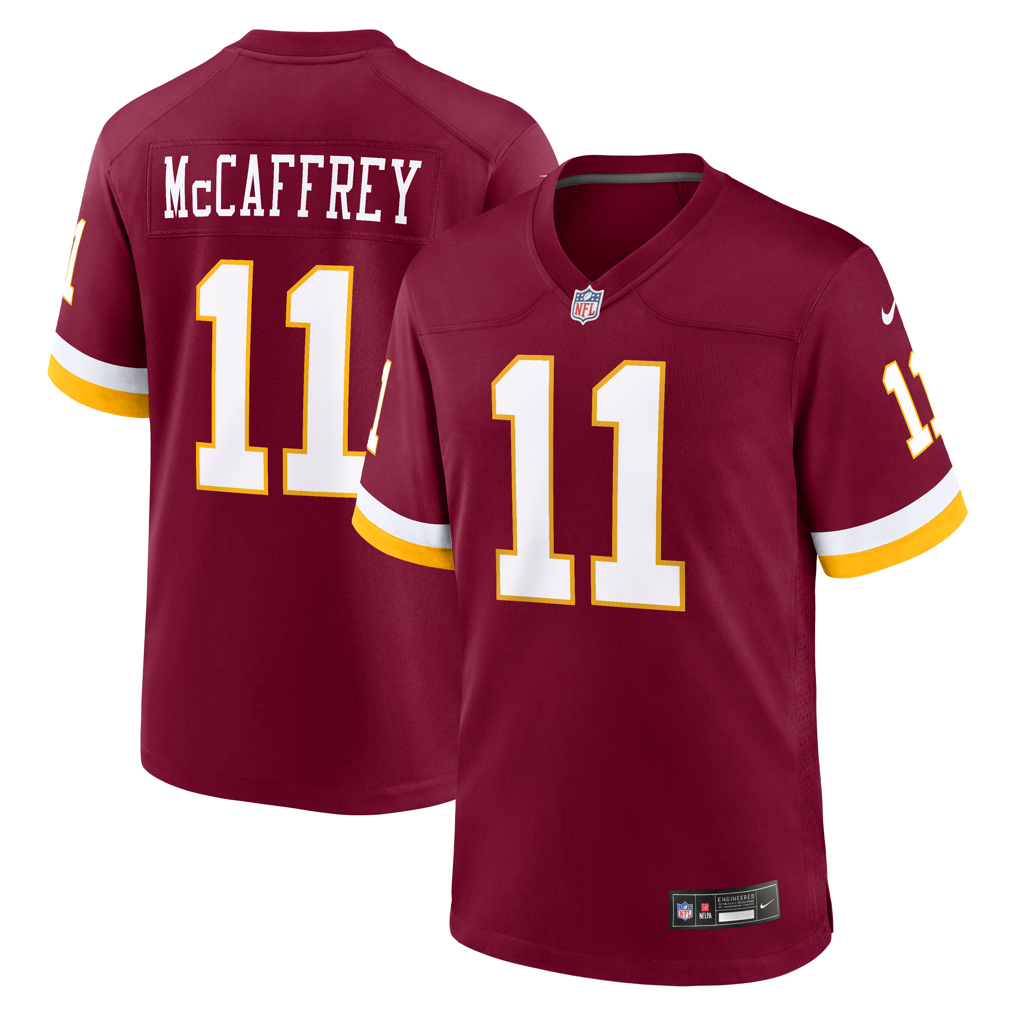 Luke McCaffrey Washington Commanders Game Jersey Burgundy NFL Football Fan Wear
