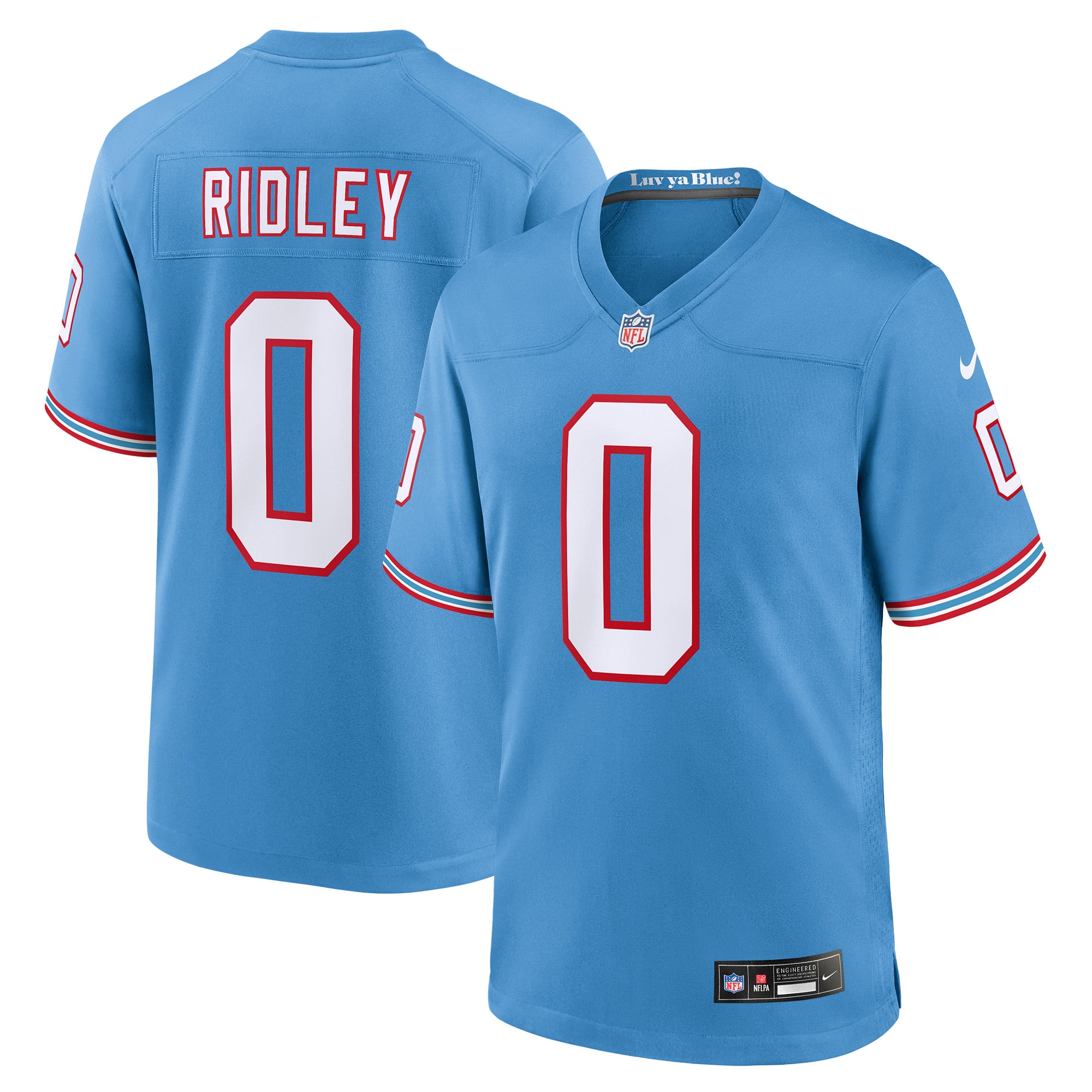 Calvin Ridley Tennessee Titans Game Jersey Light Blue NFL Football Fan Wear Calvin Ridley