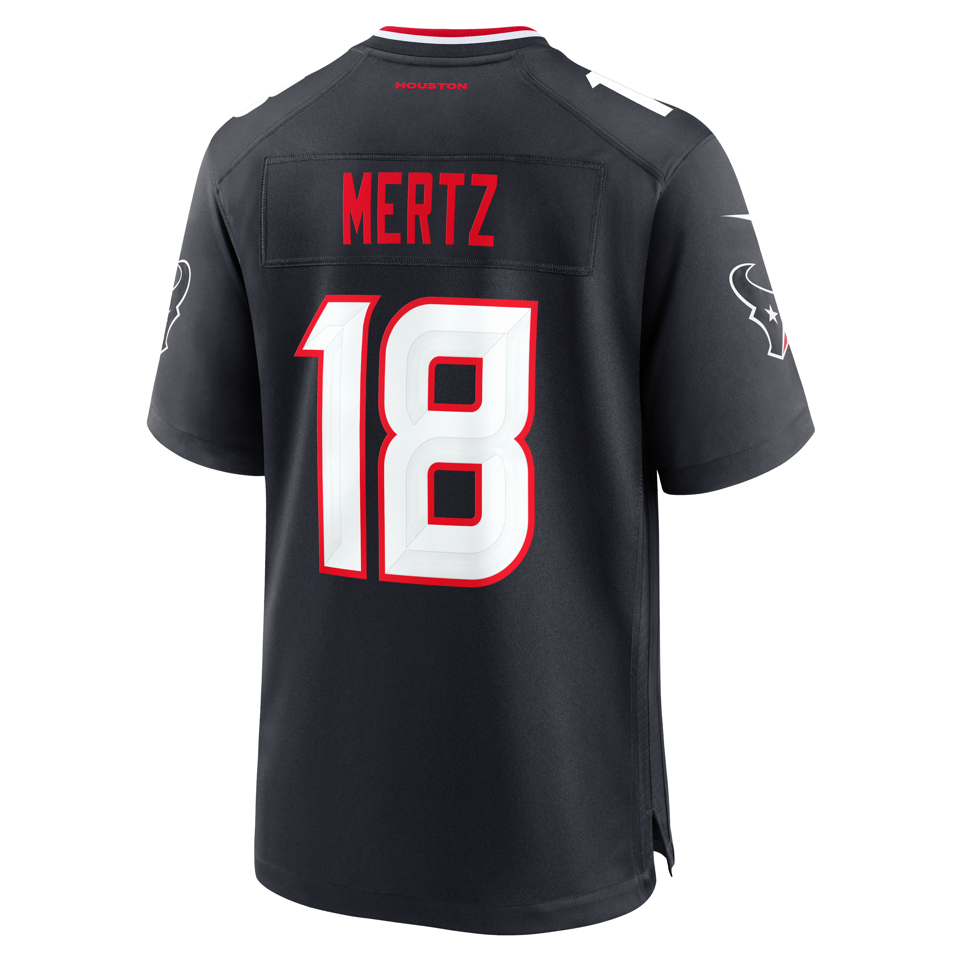 Graham Mertz Houston Texans Game Jersey Navy NFL Football Fan Wear