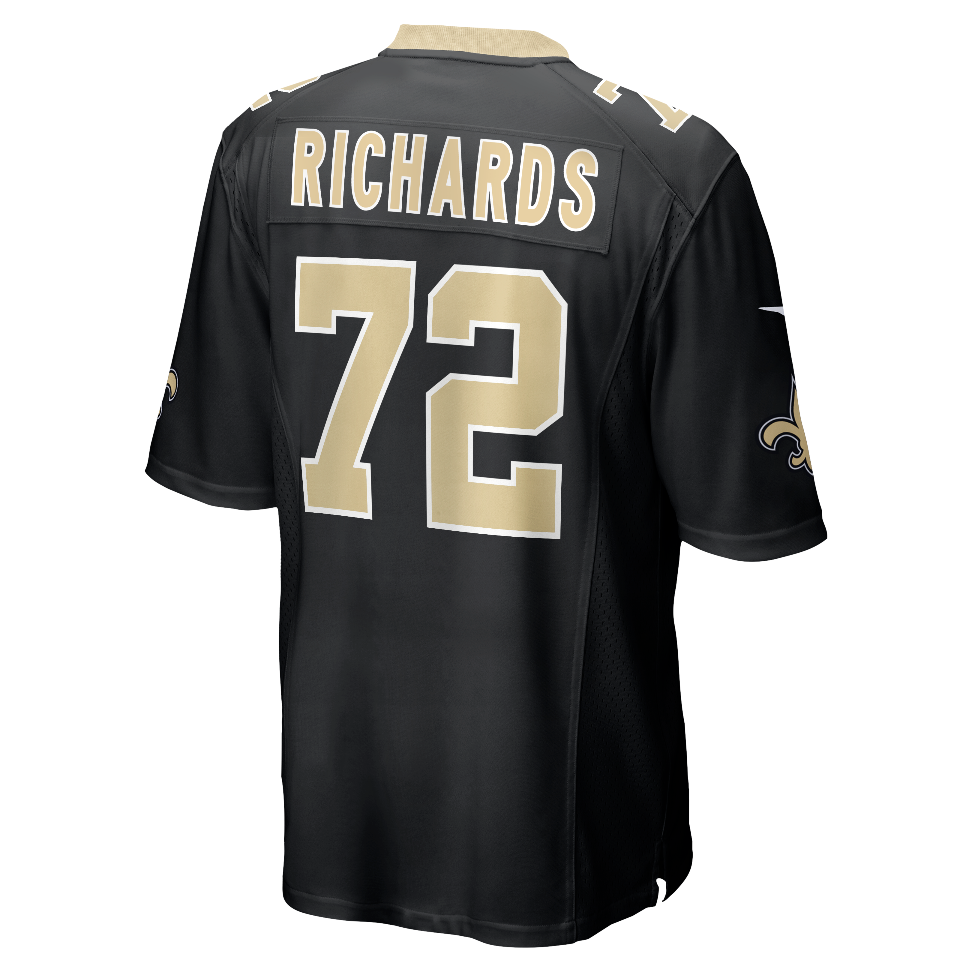 Asim Richards New Orleans Saints Game Jersey Black NFL Football Fan Wear Asim Richards