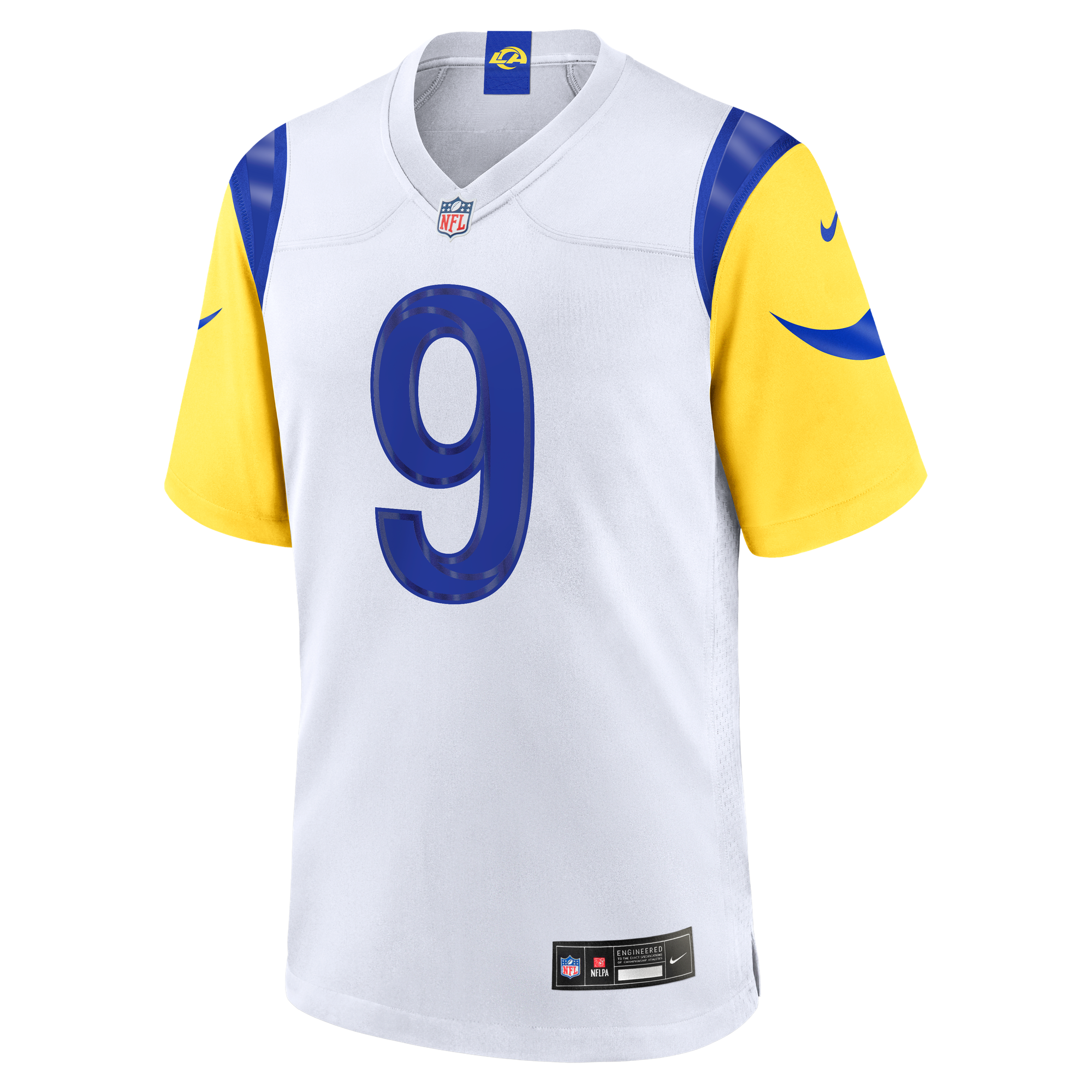 Matthew Stafford Los Angeles Rams Player Jersey White NFL Football Fan Wear Matthew Stafford