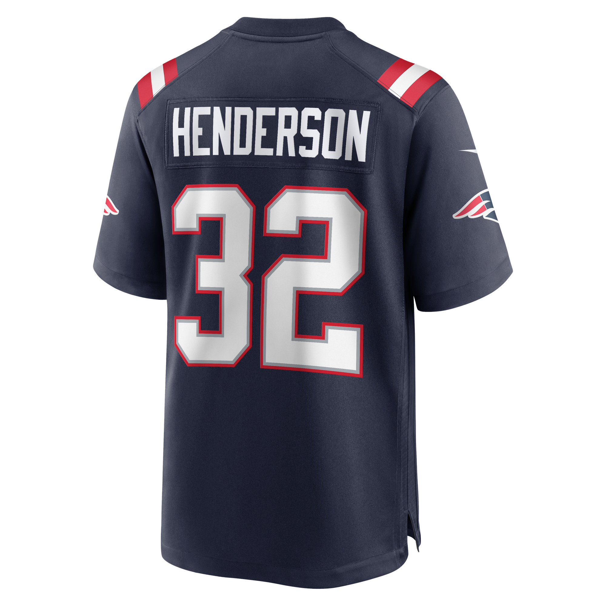 TreVeyon Henderson New England Patriots Game Jersey Navy NFL Football Fan Wear