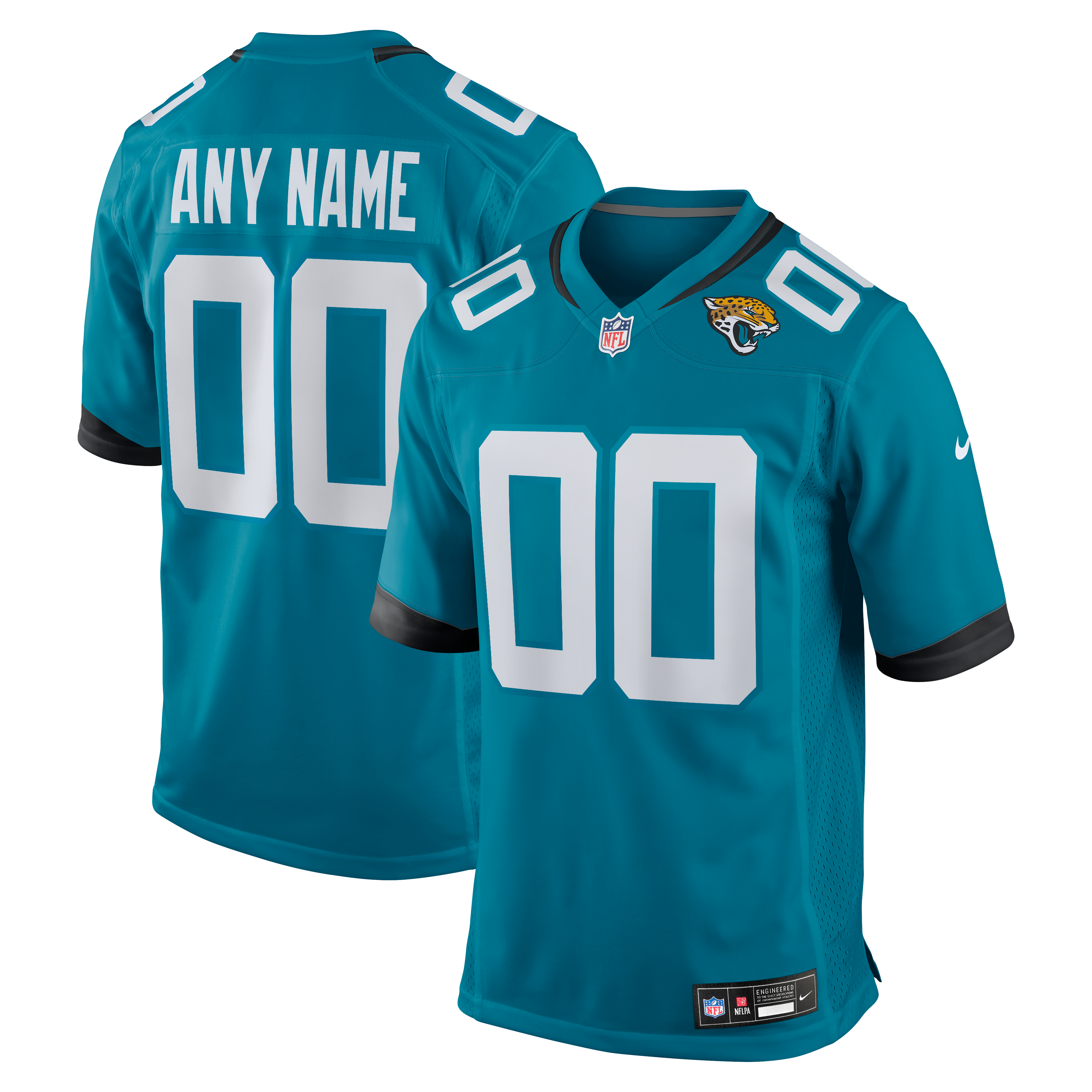 Jacksonville Jaguars Game Jersey Teal NFL Football Fan Wear Custom Number