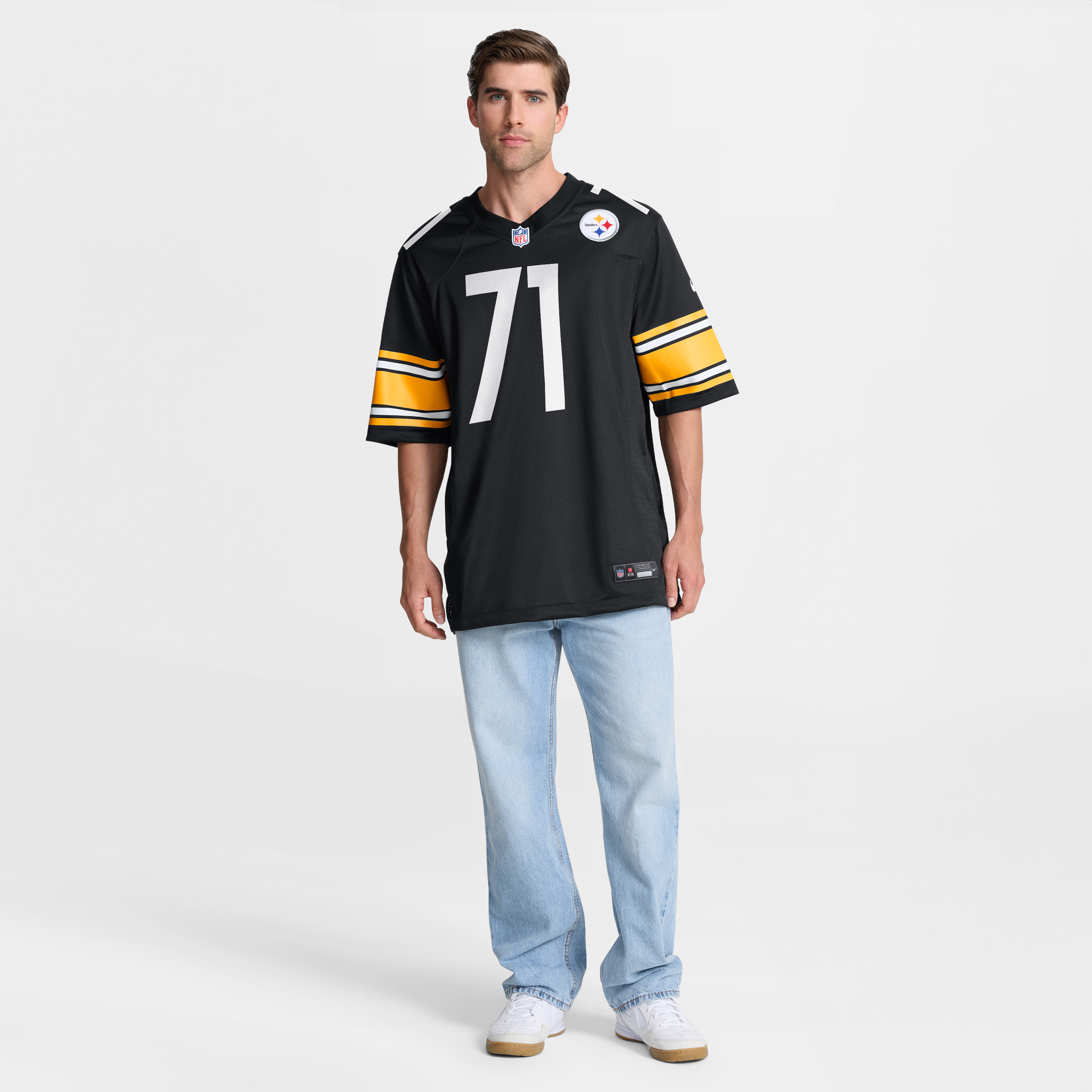 Max Iheanachor Pittsburgh Steelers Game Jersey Black NFL Football Fan Wear